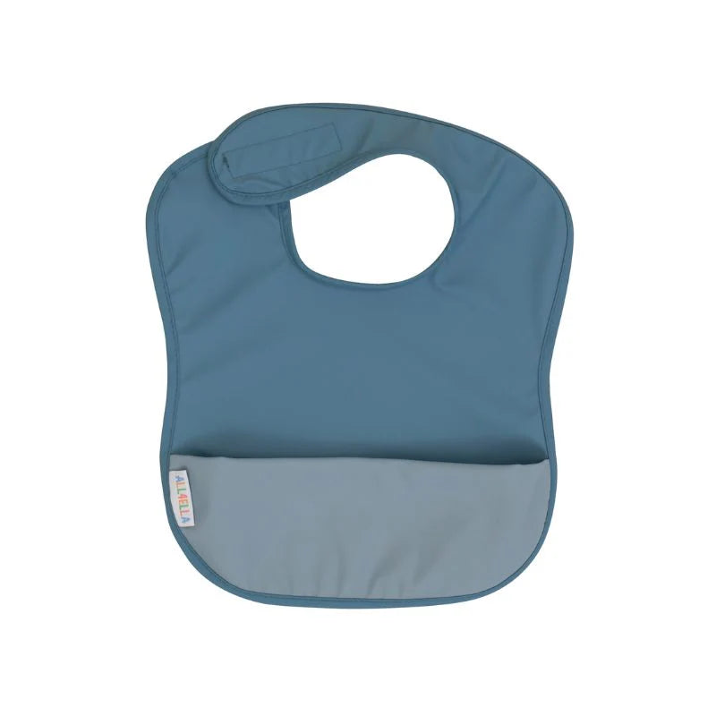 All 4 Ella - Recycled pouch Bib - Blue