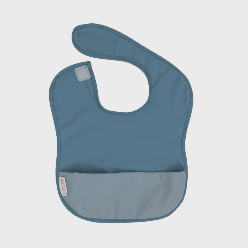 All 4 Ella - Recycled pouch Bib - Blue
