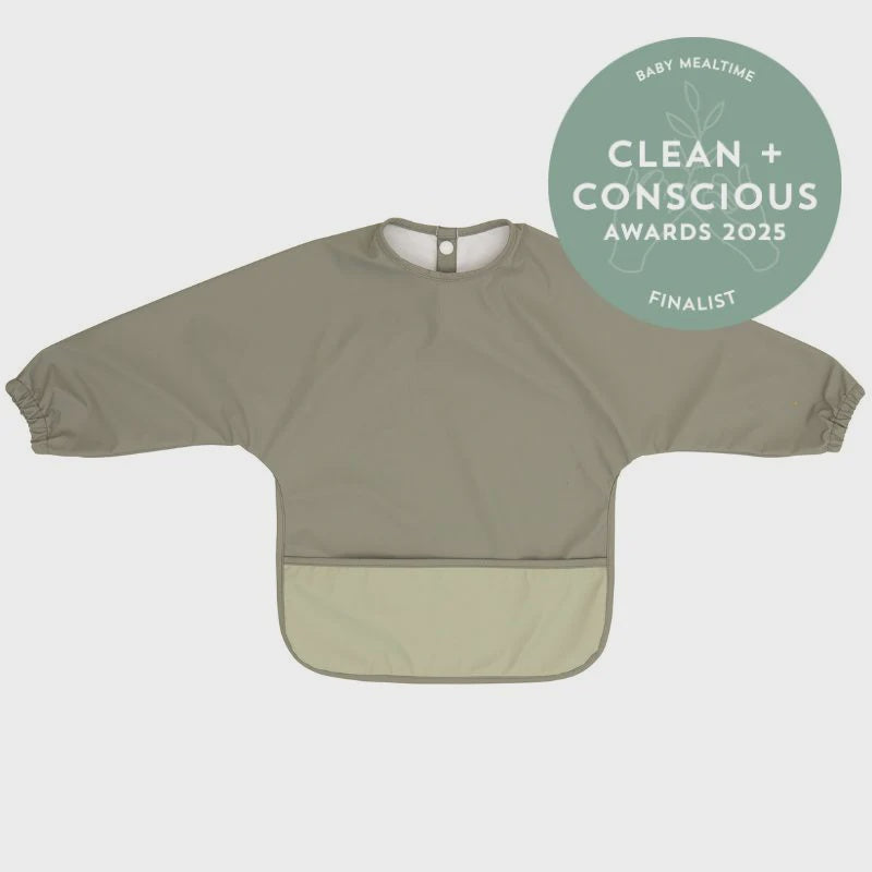 All 4 Ella - Recycled Long Sleeve Bib - Light Sage