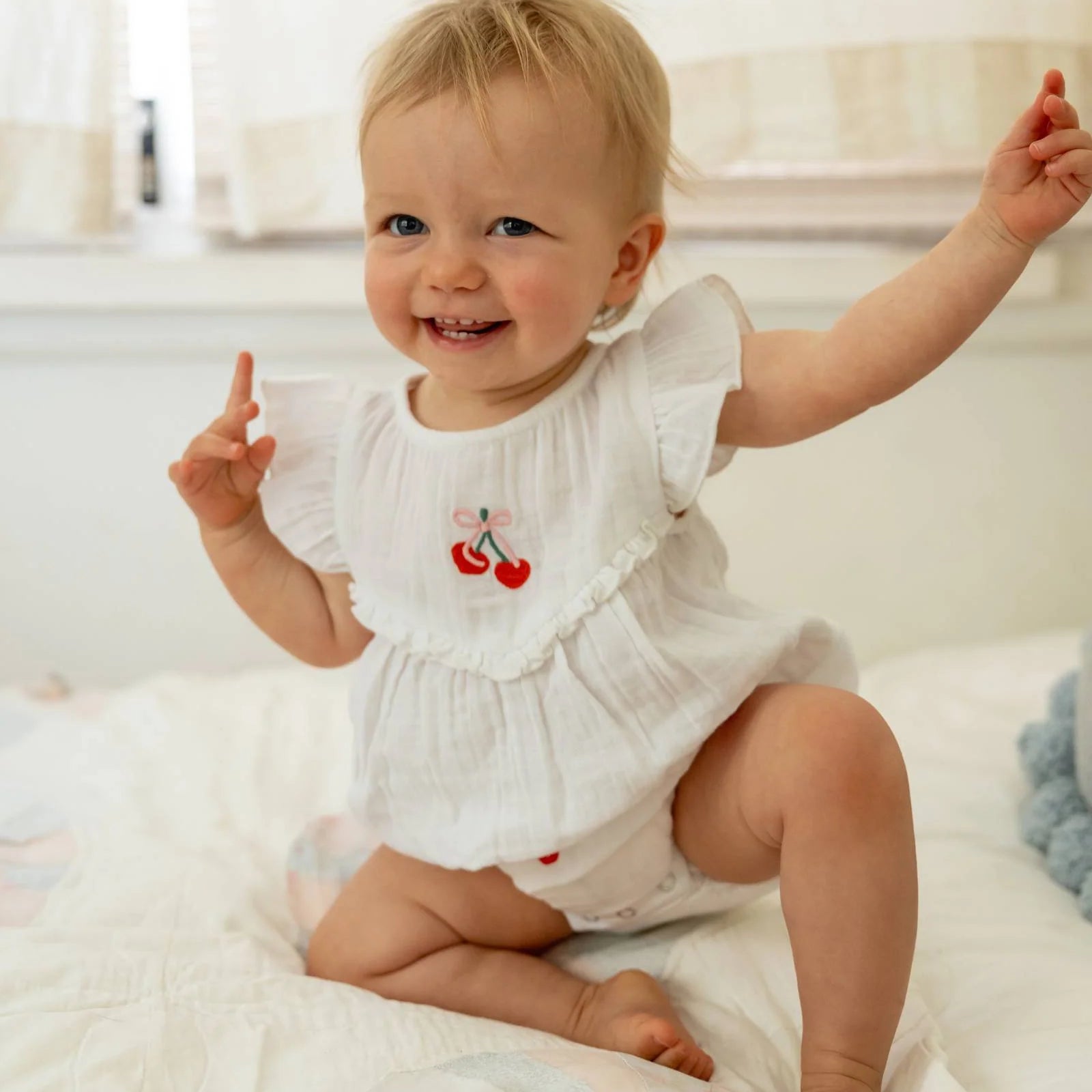 Alex & Ant - Pretty Romper - White