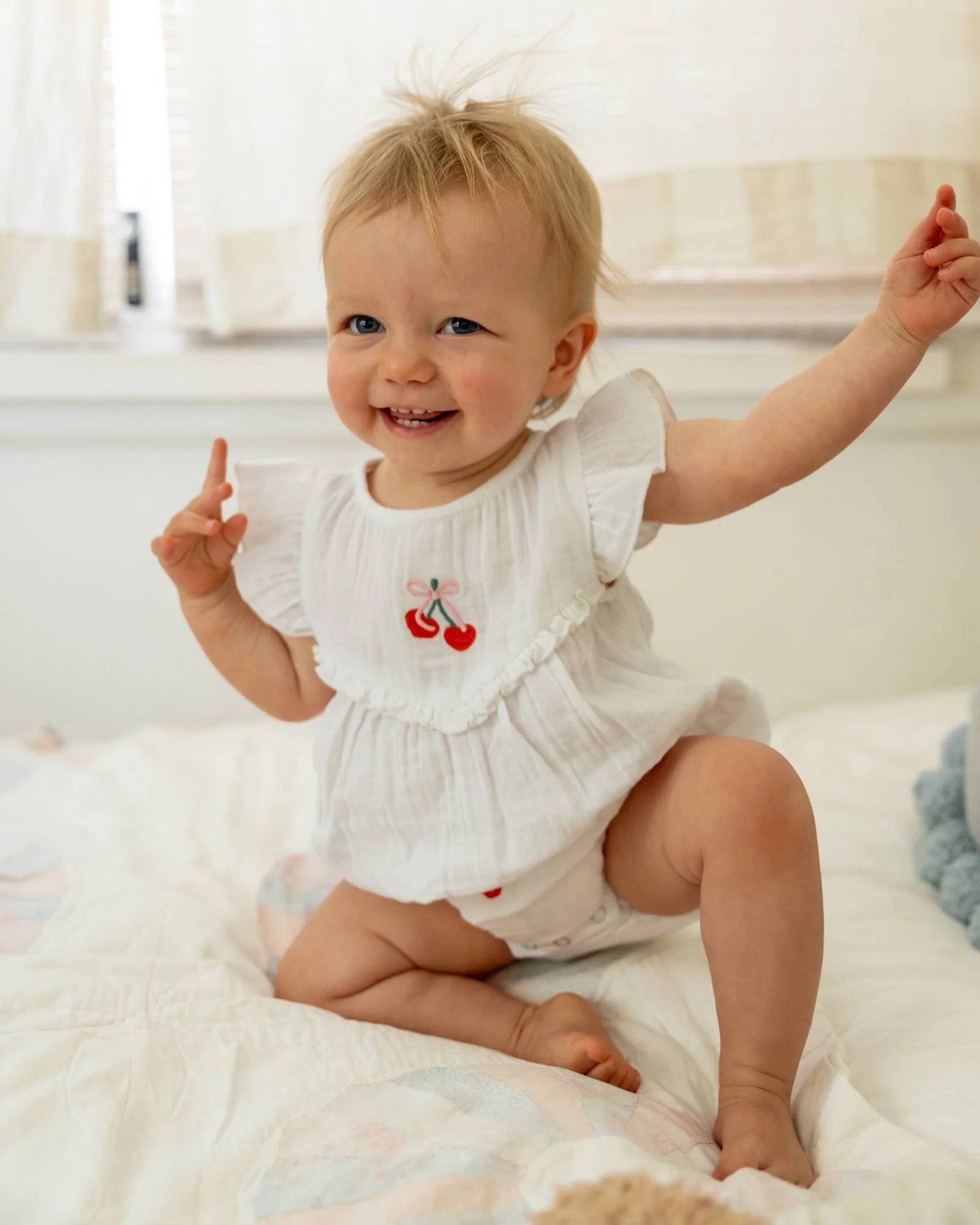 Alex & Ant - Pretty Romper - White