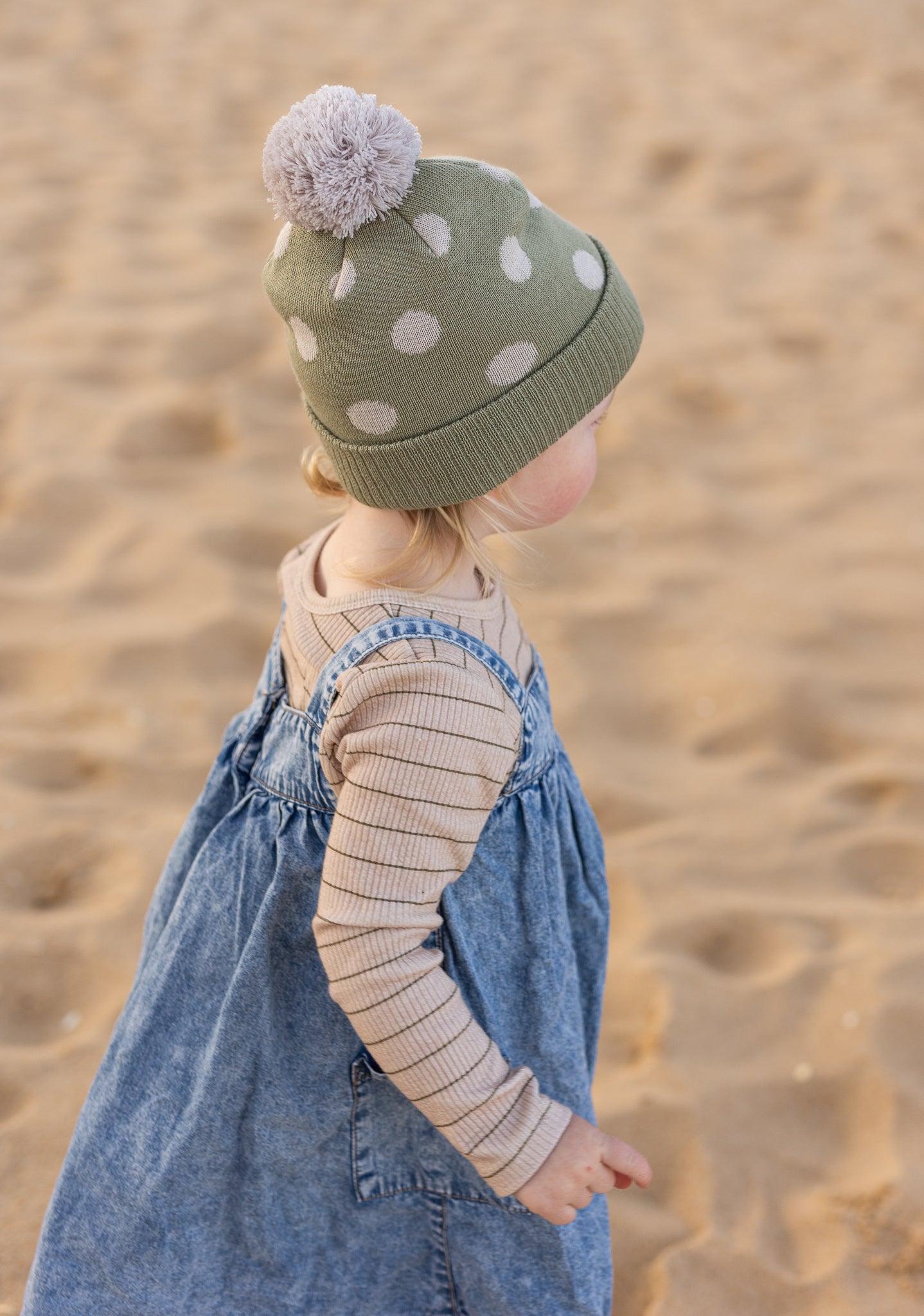 Acorn - Raindrops Merino Beanie - Sage