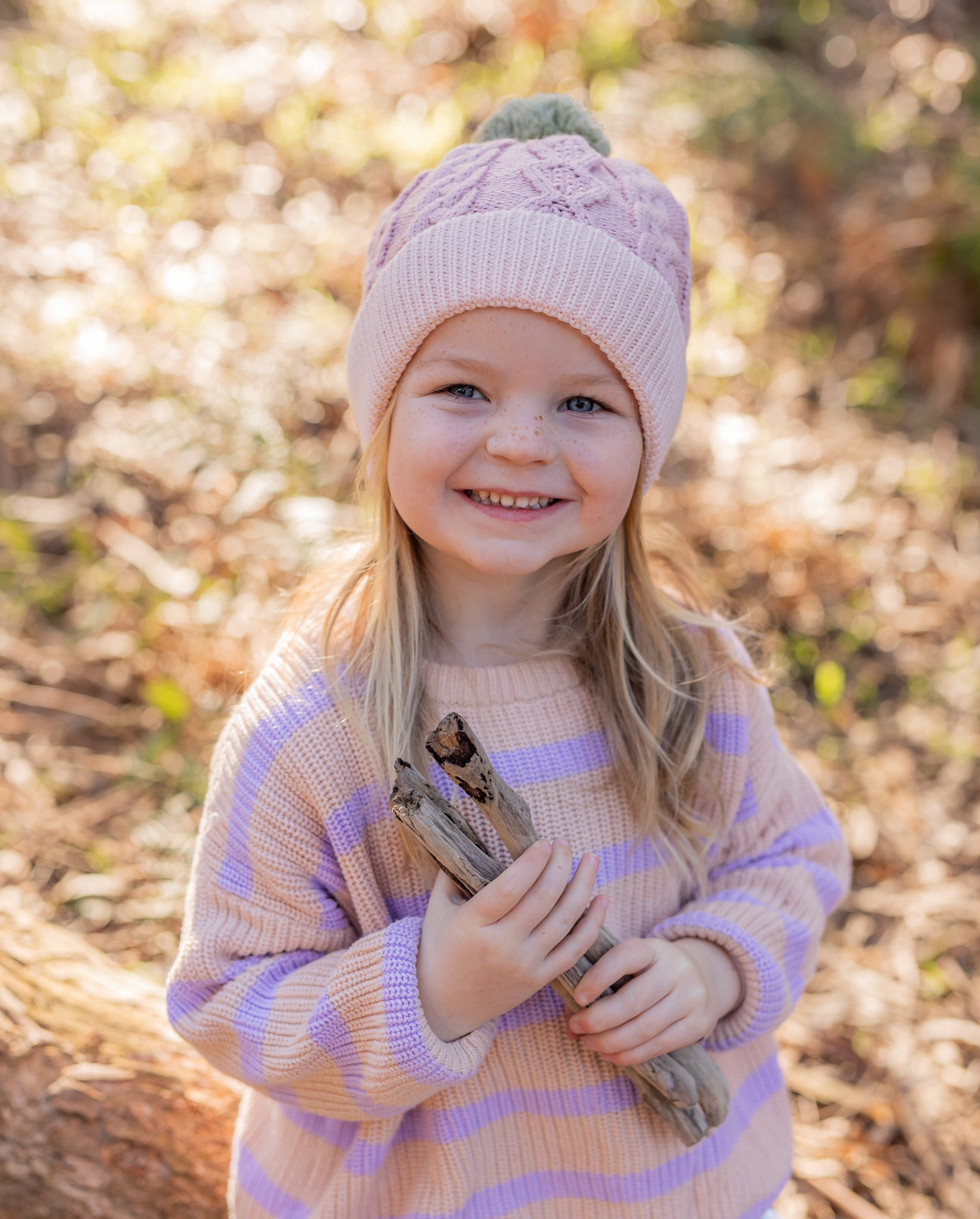 Acorn - August Merino Beanie - Dusty Pink