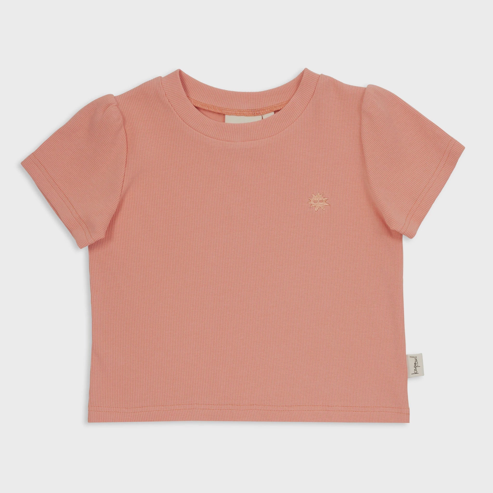 Kapow Kids - Coral Rib Puff Sleeve T-shirt