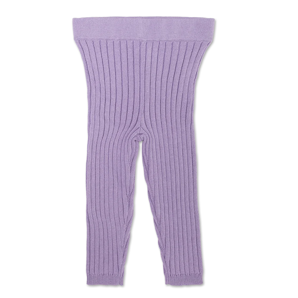 Grown Clothing - Organic Ribbed Essential Leggings - Lilac
