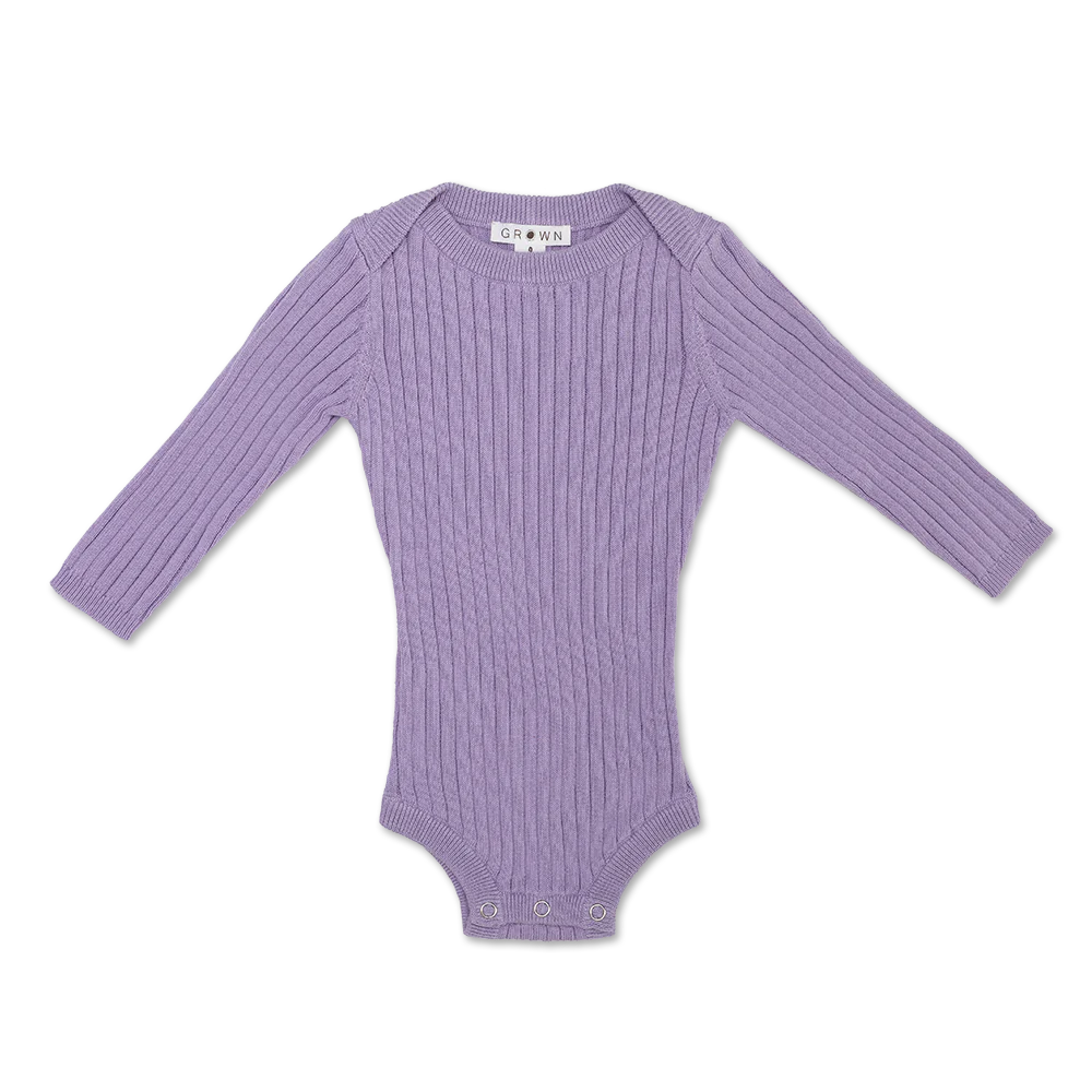 Grown Clothing - Ribbed Bodysuit - Lilac