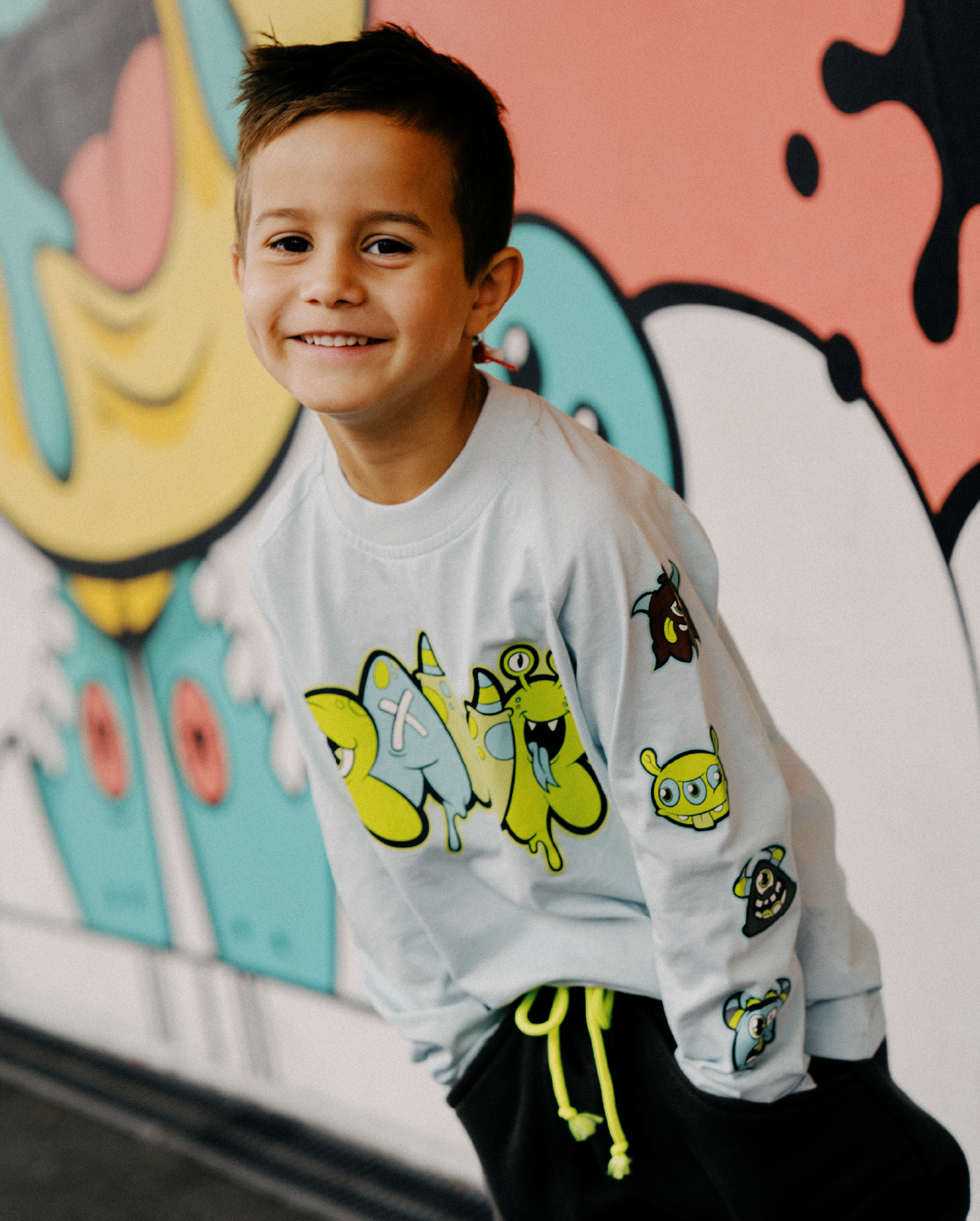 Band Of Boys - Light Blue Rawr Long Sleeve Tee