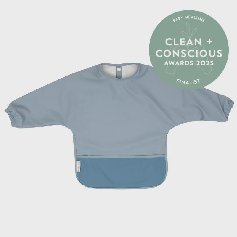 All 4 Ella - Recycled Long Sleeve Bib - Light Blue