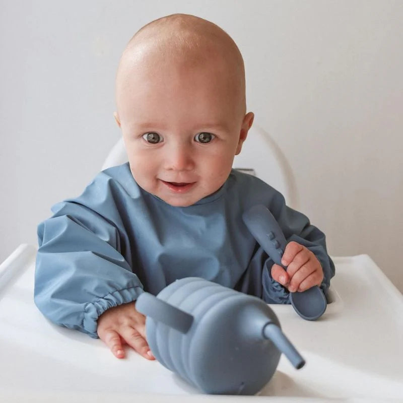 All 4 Ella - Recycled Long Sleeve Bib - Light Blue