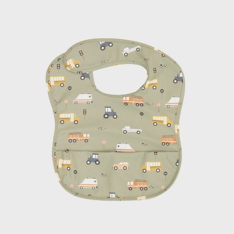 All 4 Ella - Recycled pouch Bib - Trucks