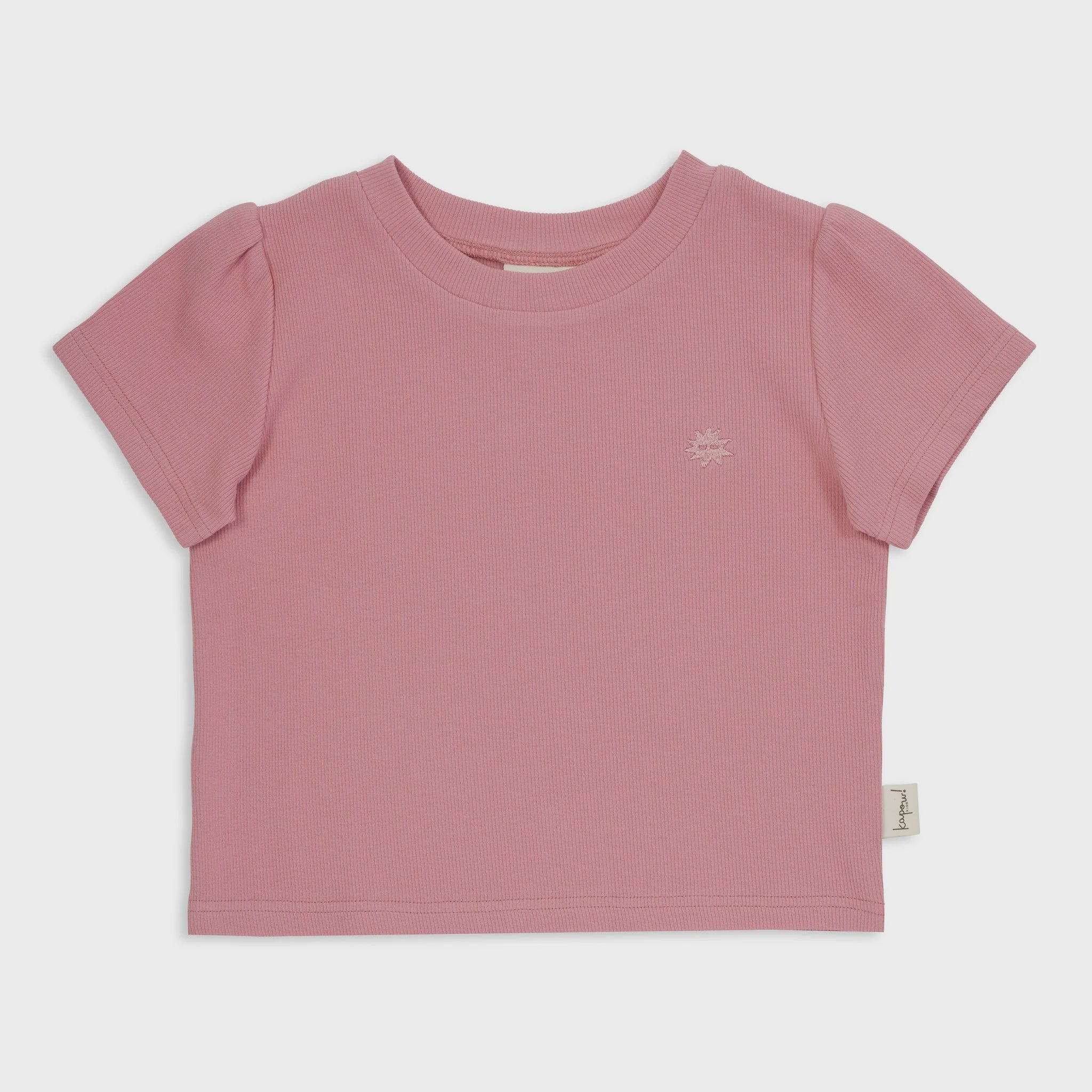 Kapow Kids - Rosette Rib Puff Sleeve T-shirt