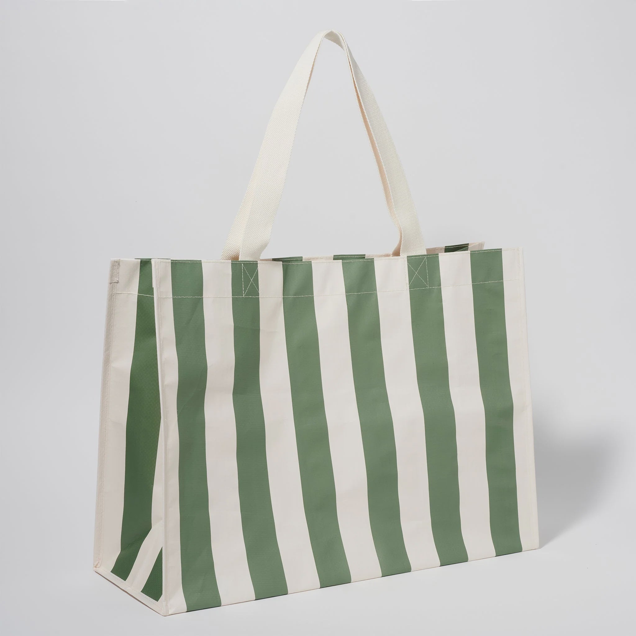 Sunnylife - Carryall Beach Bag - The Vacay Olive Stripe