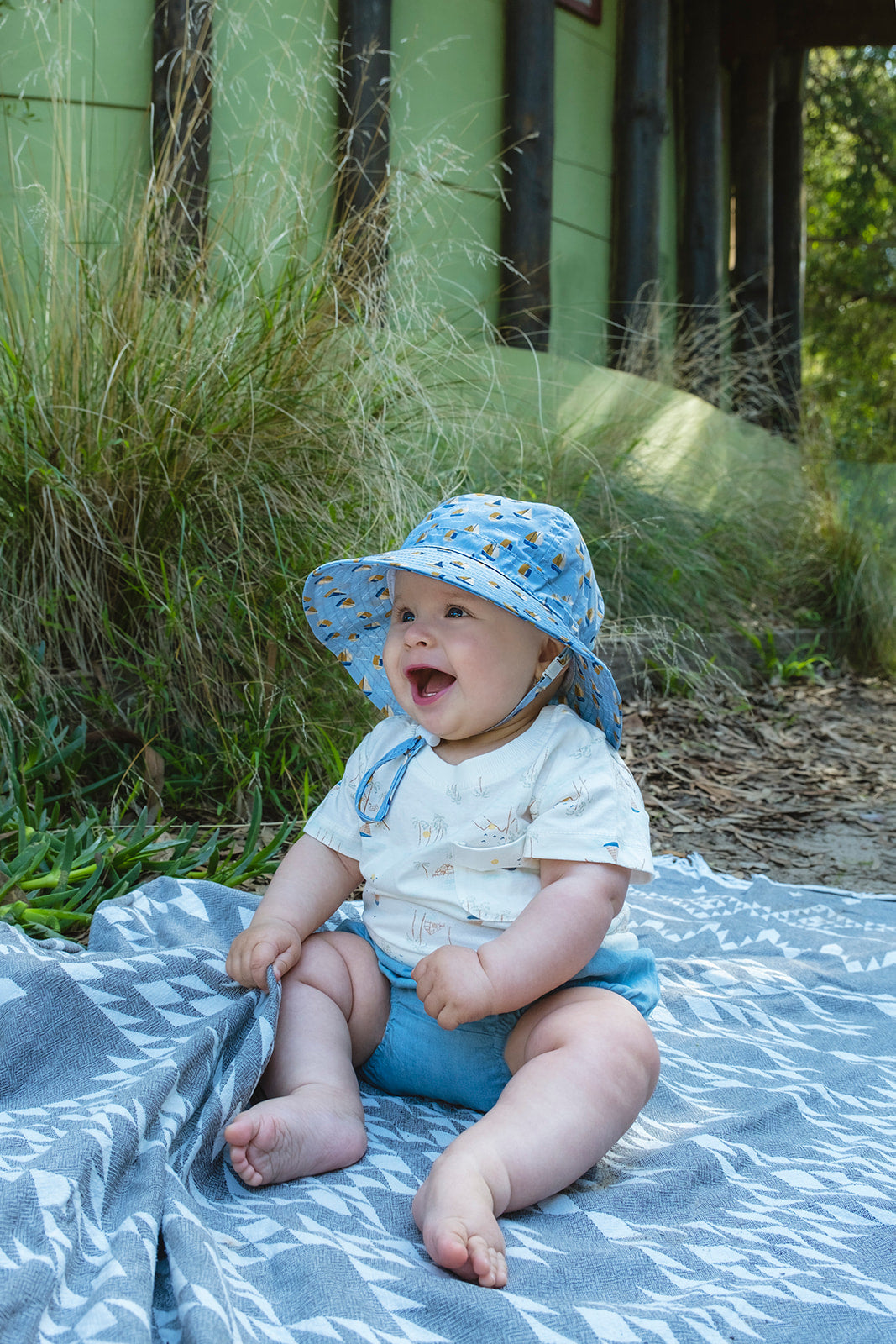 Acorn - Sail The Bay Wide Brim Infant Hat