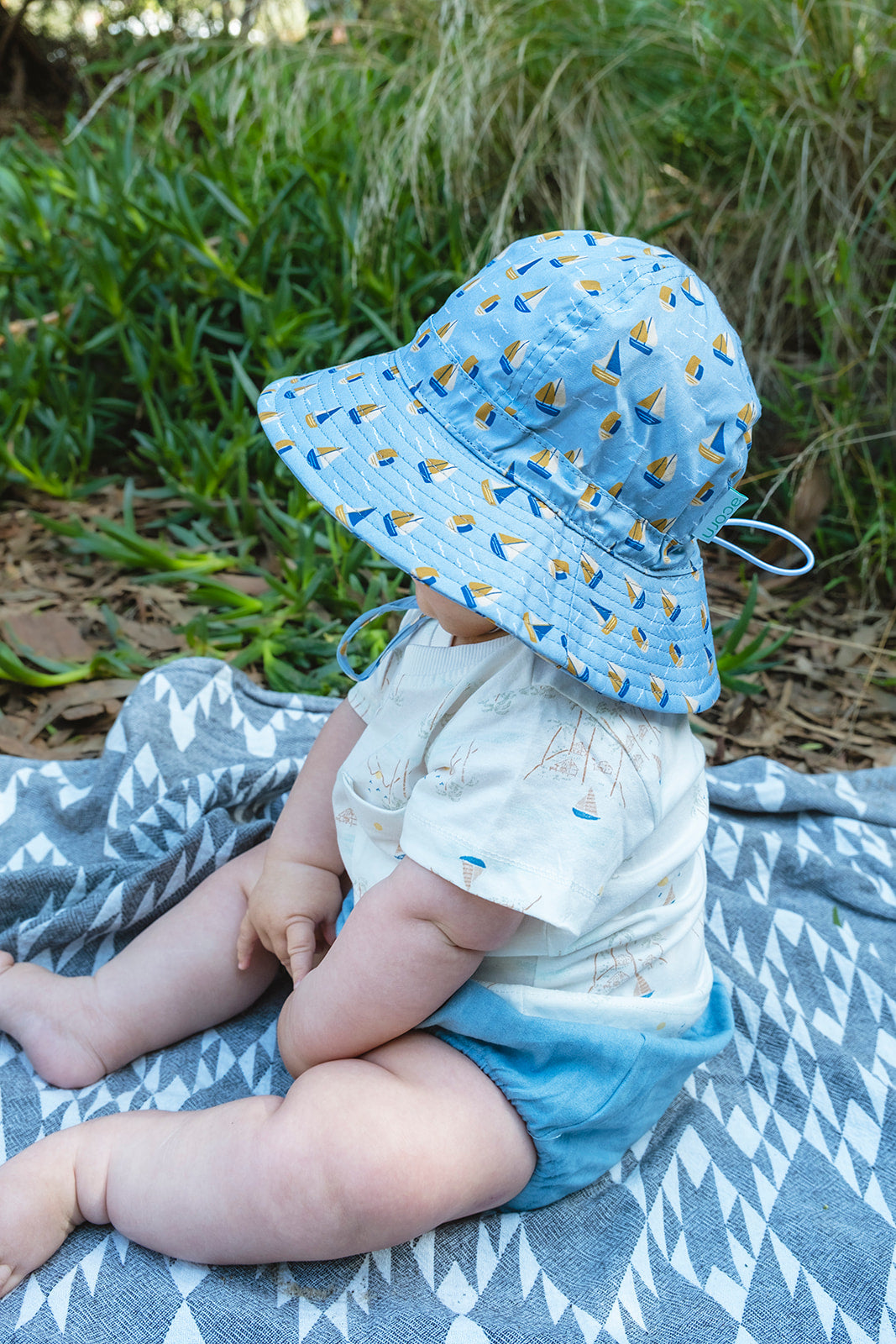 Acorn - Sail The Bay Wide Brim Infant Hat