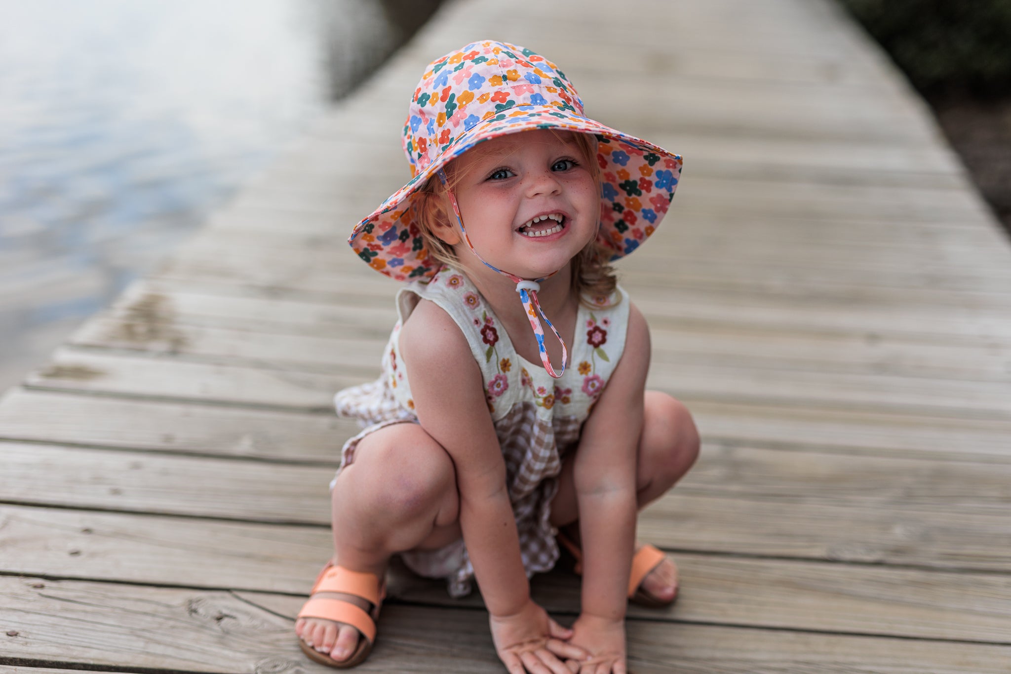 Acorn - Flower Field Wide Brim Sun Hat