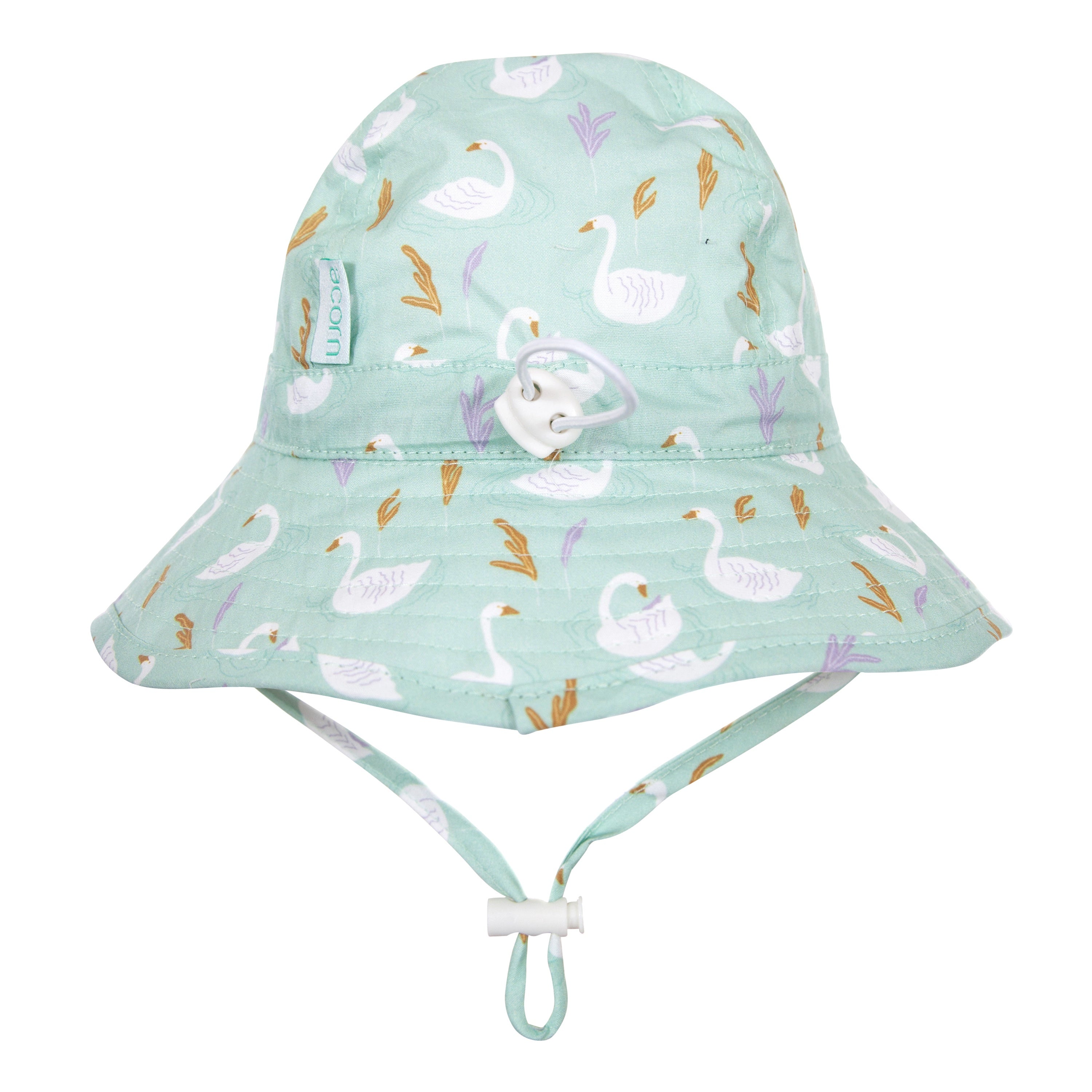 Acorn - Swan Wide Brim Infant Hat