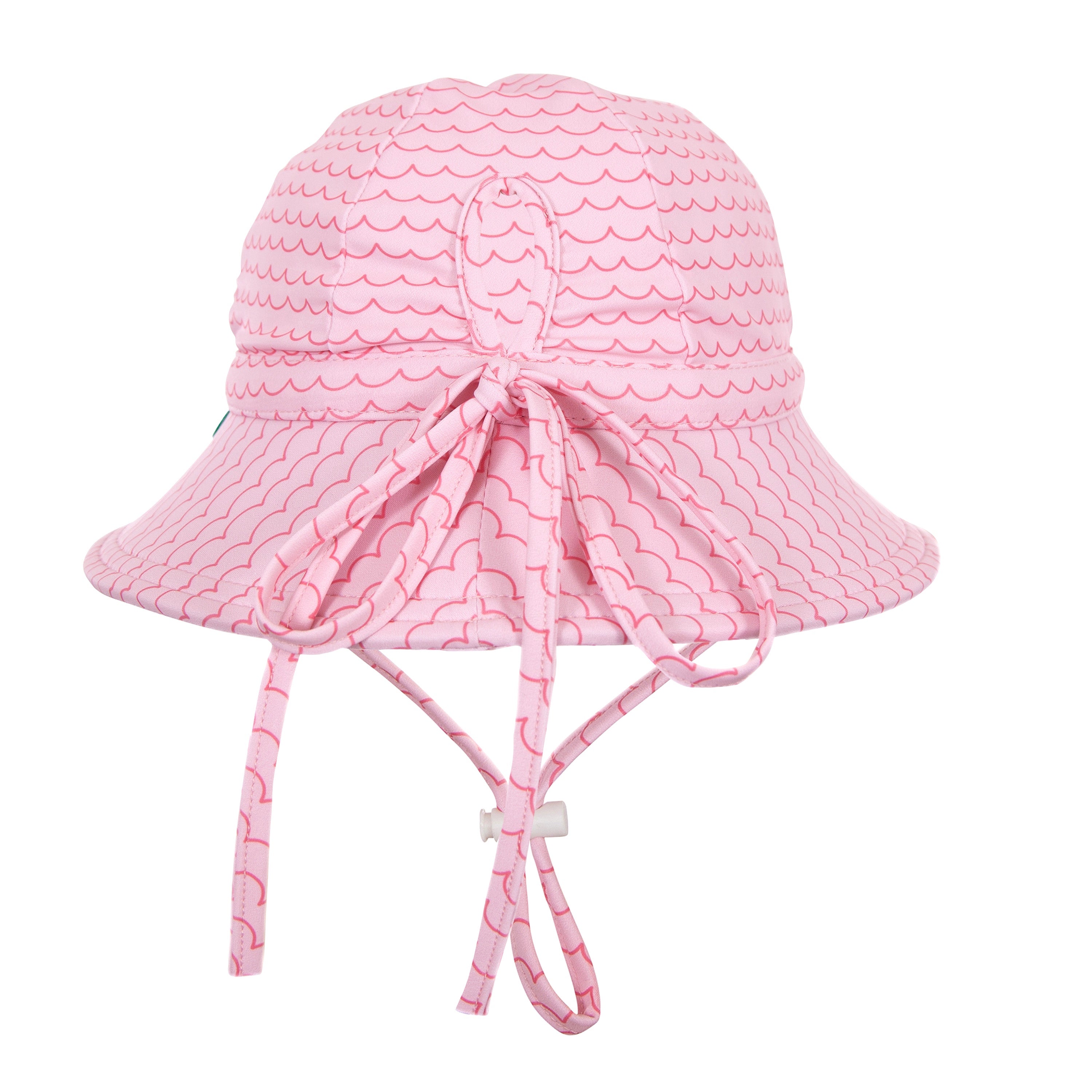 Acorn - Pink Waves Wide Brim Swim Hat