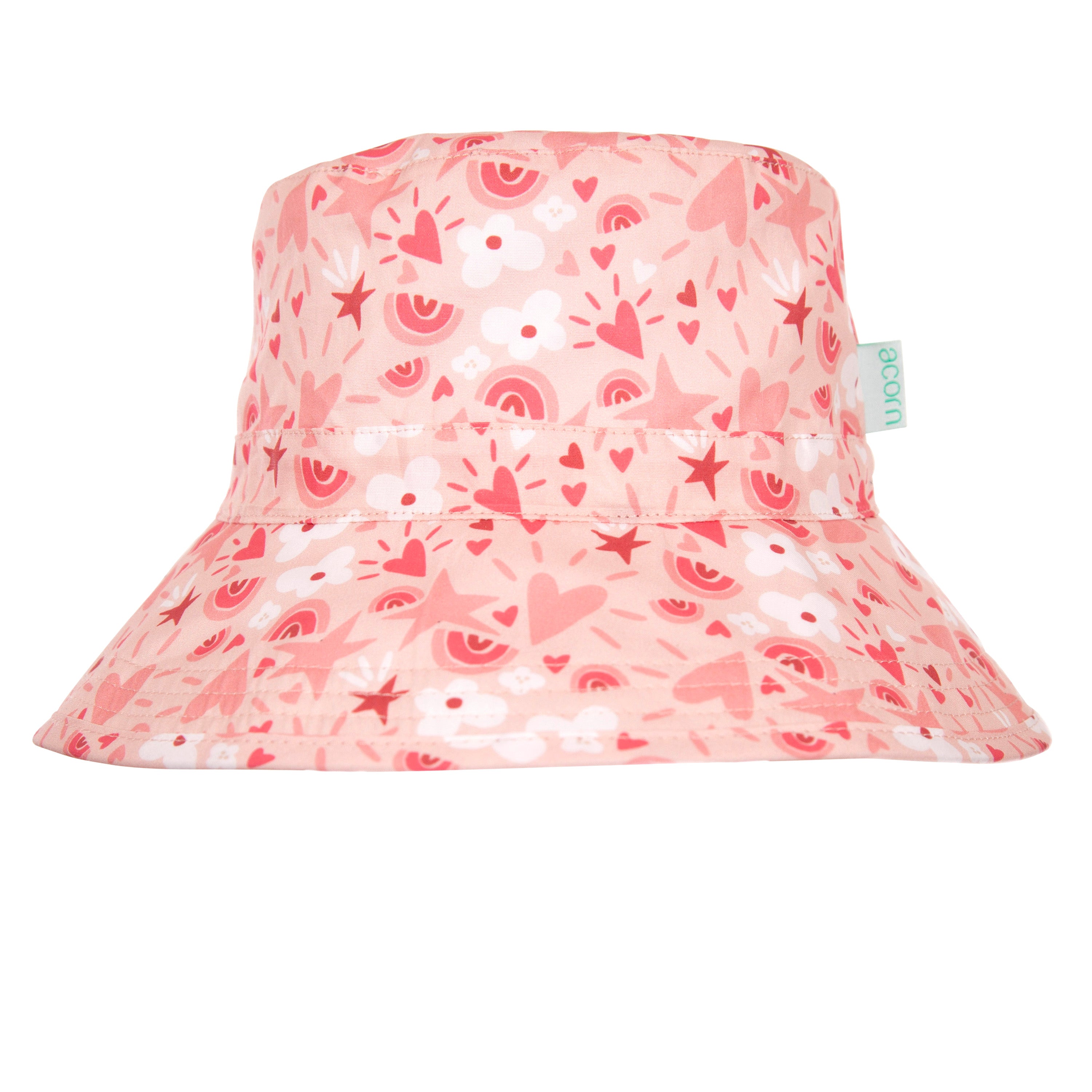 Acorn - Love Heart Broad Brim Bucket Hat