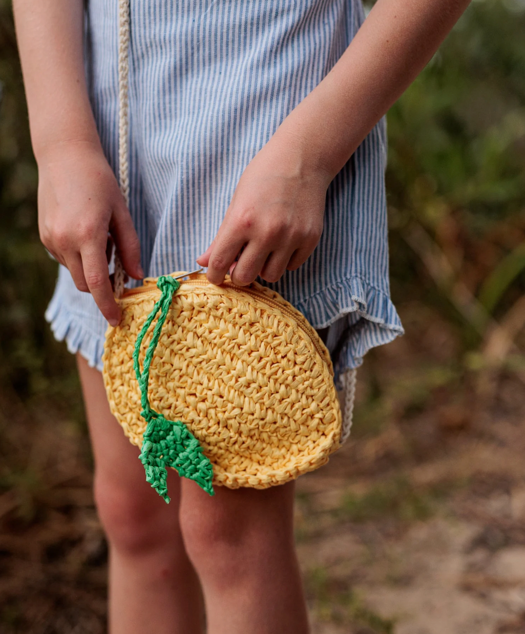 Acorn -Ravello Lemon Straw Bag