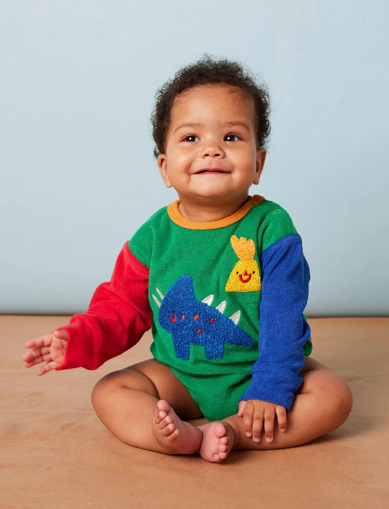 Halcyon Nights - Dino Days Terry Long Sleeve Bodysuit