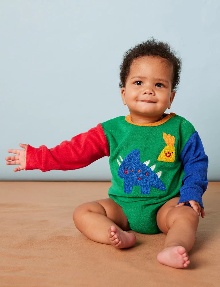 Halcyon Nights - Dino Days Terry Long Sleeve Bodysuit