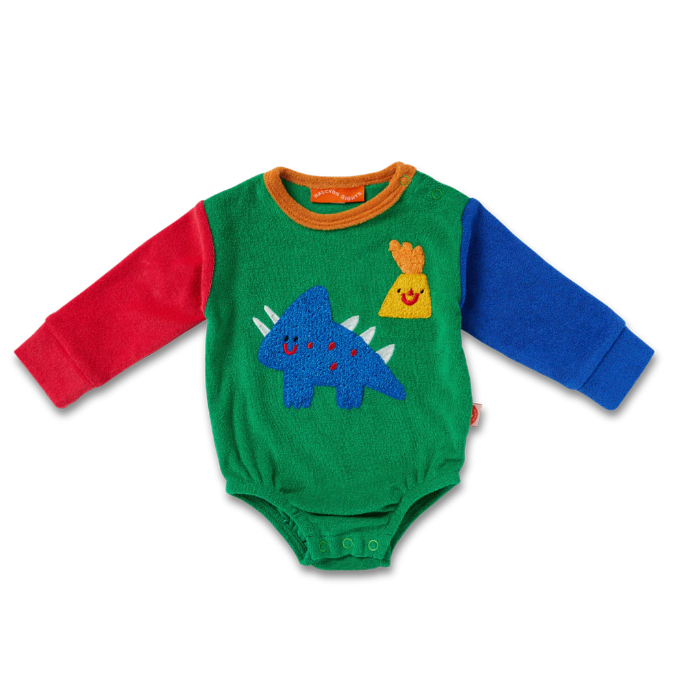 Halcyon Nights - Dino Days Terry Long Sleeve Bodysuit