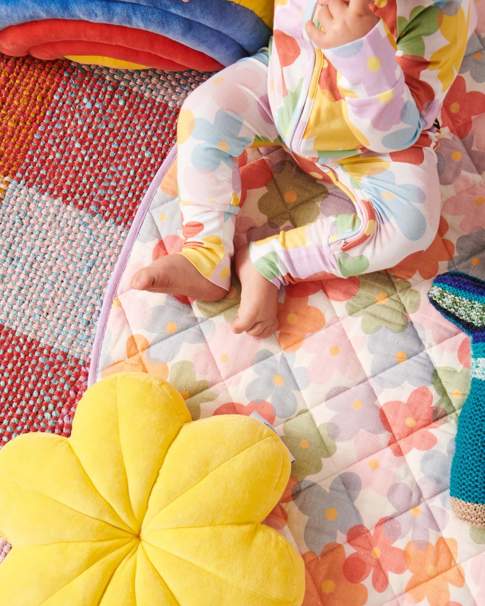 Kip & Co - Paper Daisy Organic Cotton Quilted Play Mat