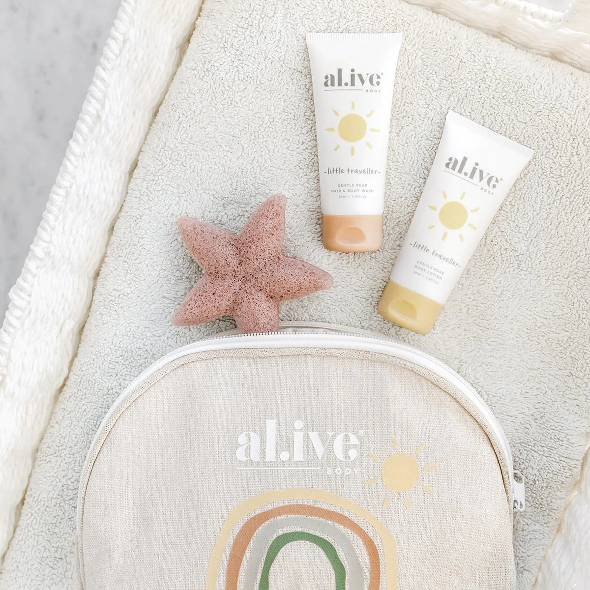 al.ive baby - Travel Pack - Baby Hair & Body Wash and Body Lotion