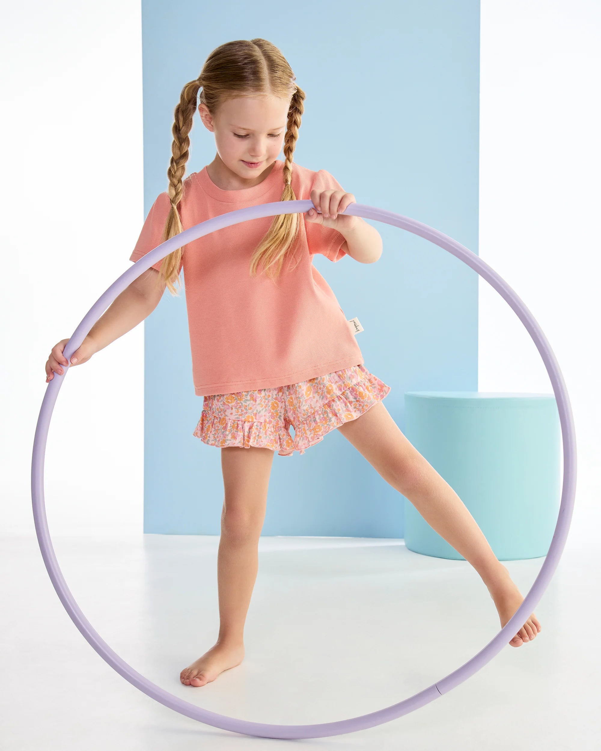 Kapow Kids - Coral Rib Puff Sleeve T-shirt