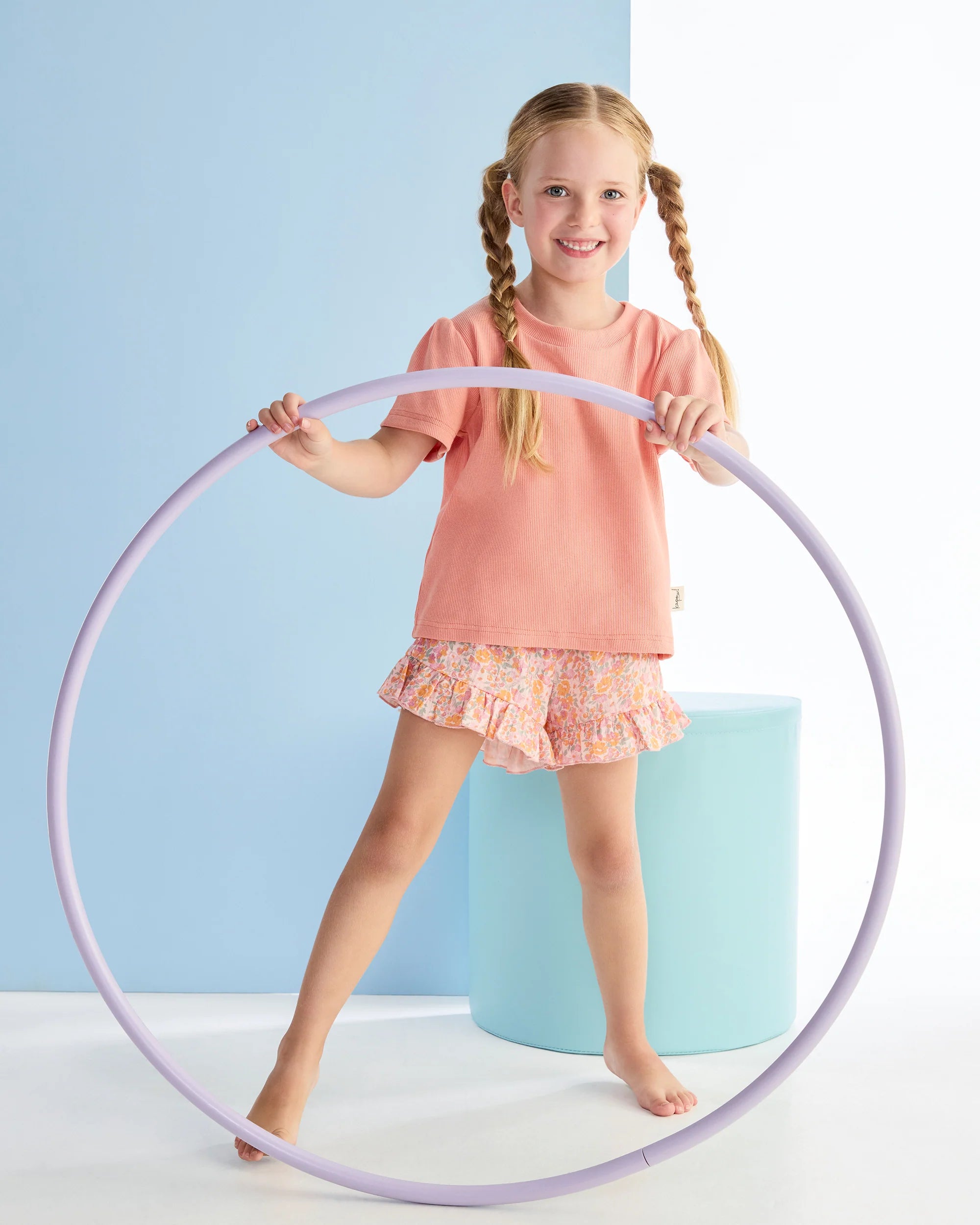 Kapow Kids - Coral Rib Puff Sleeve T-shirt