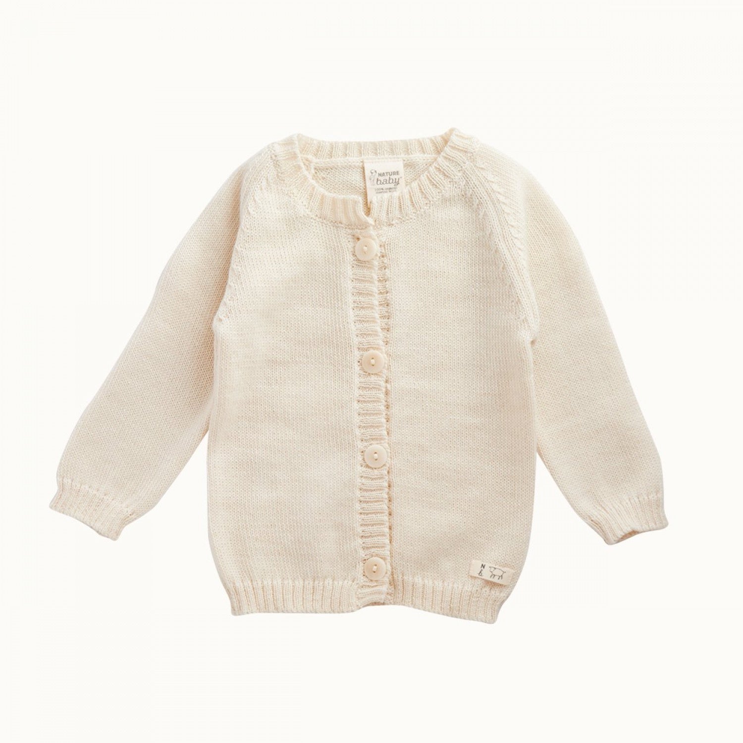 Nature Baby - Merino Knit Cardigan - Natural