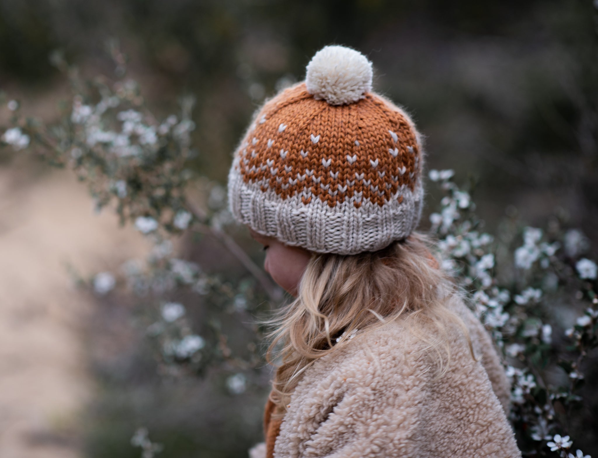 Acorn - Snowflake Beanie - Caramel & Oatmeal