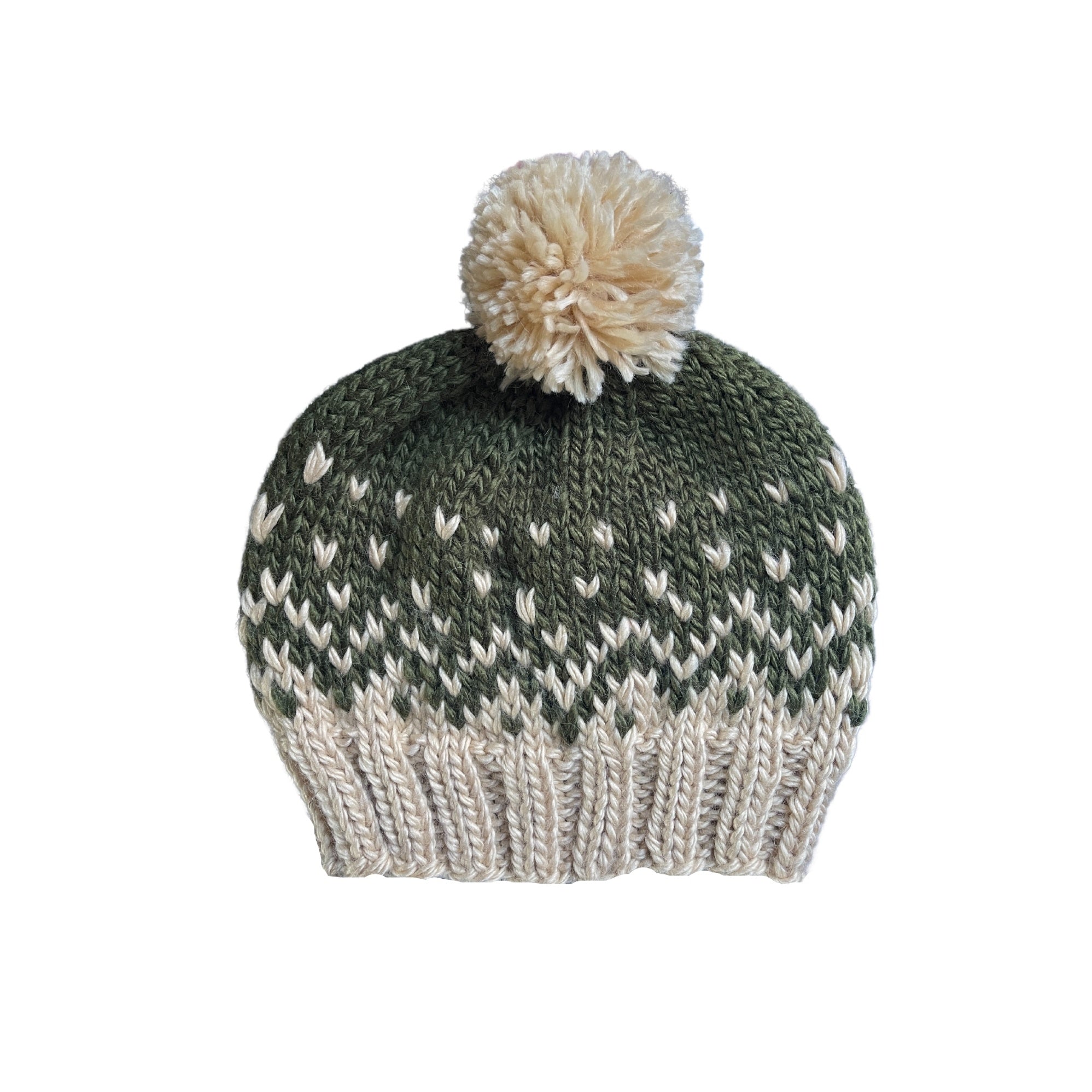 Acorn - Snowflake Beanie -Khaki & Oatmeal