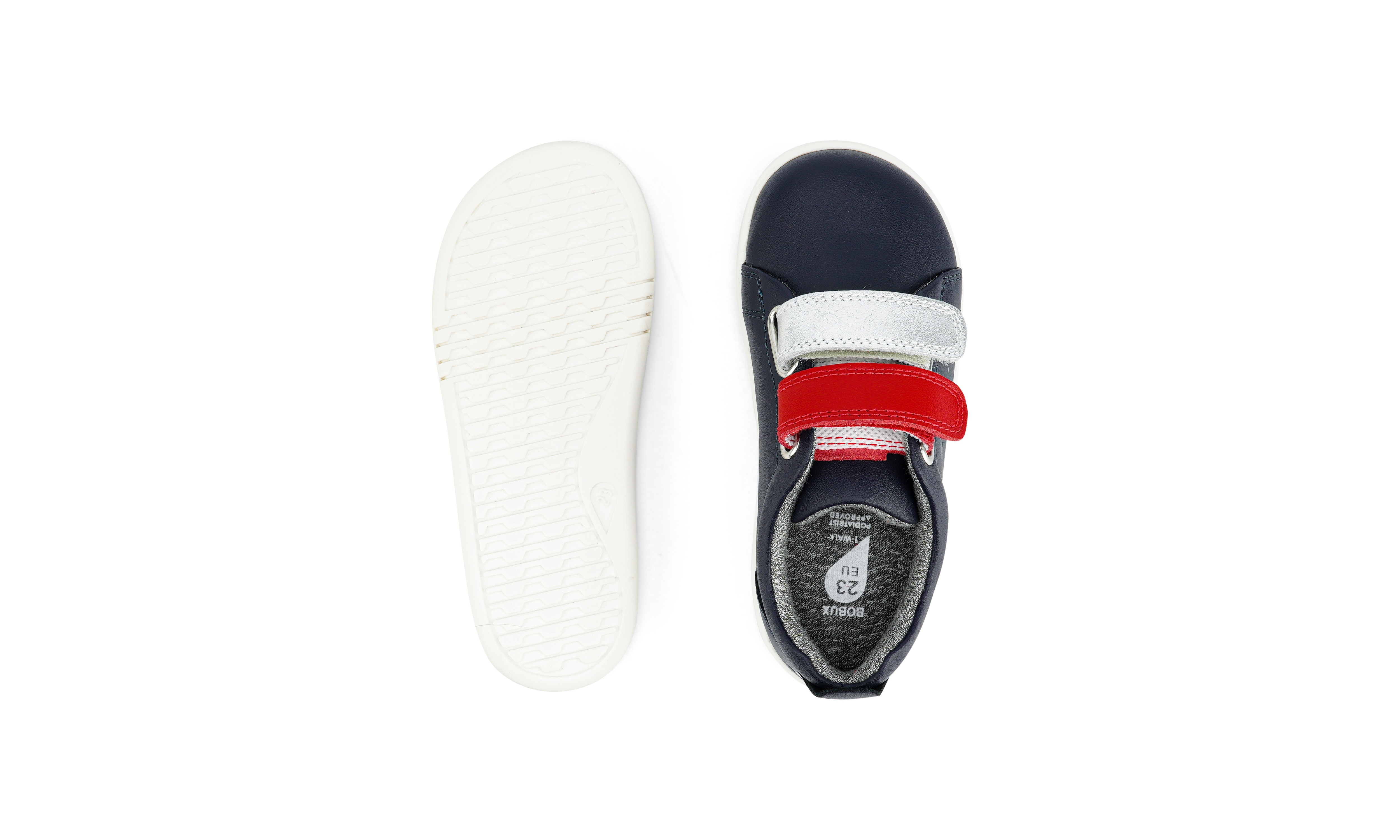 Bobux - Grass Court Switch  - Navy (Red+Silver)