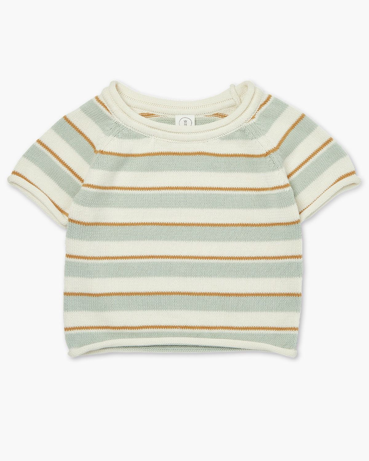 Walnut Baby - Beau Knit T-shirt - Sage Stripe