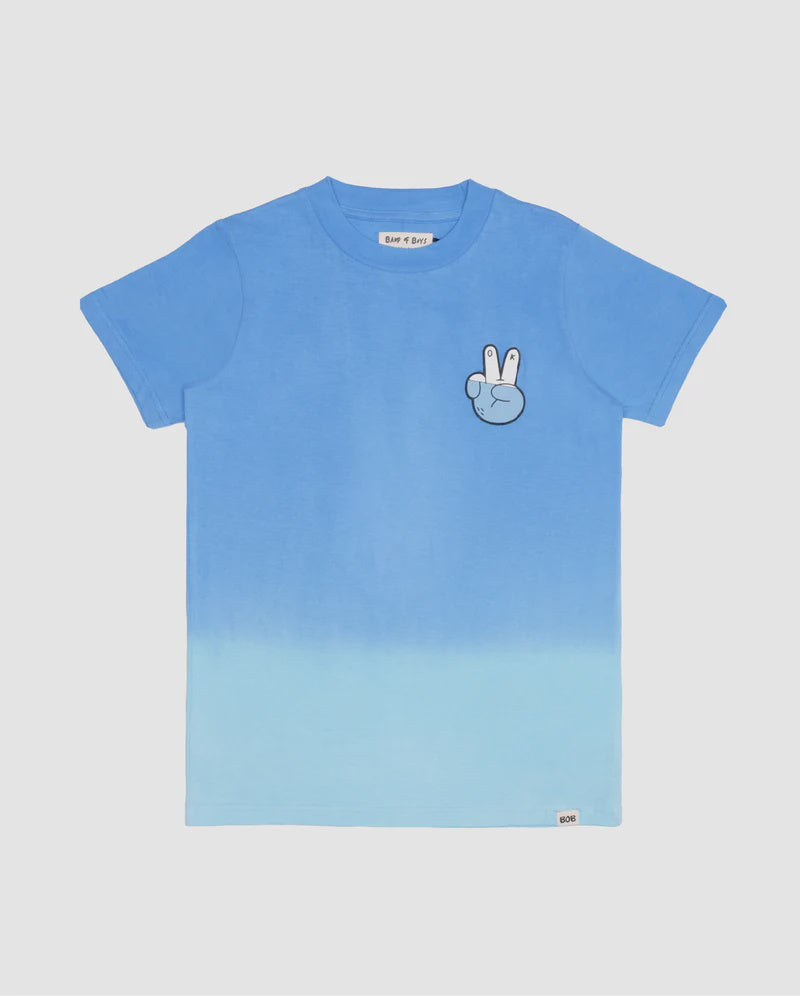 Band of Boys -   Peace Out Tee - Blue  Dip-Dye