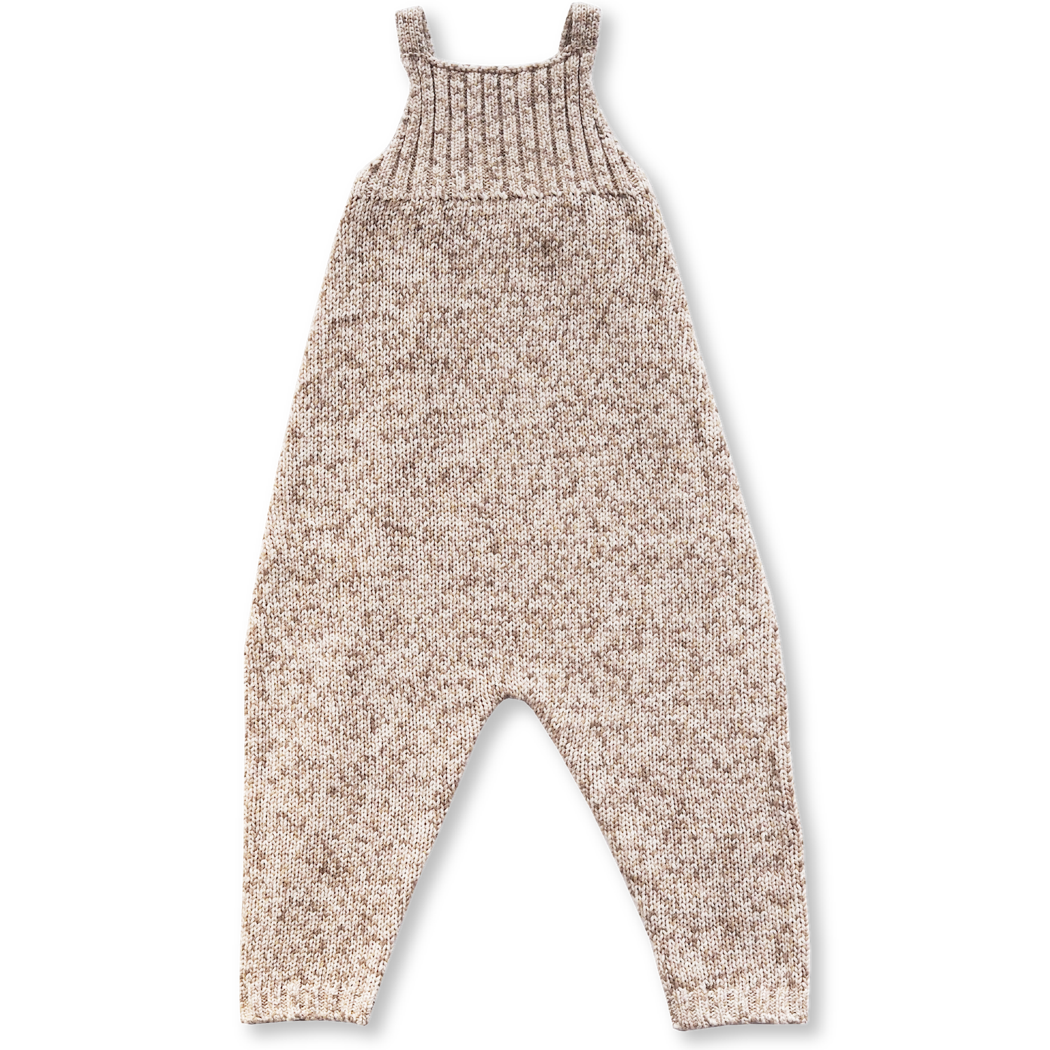 Jersey top knit overalls