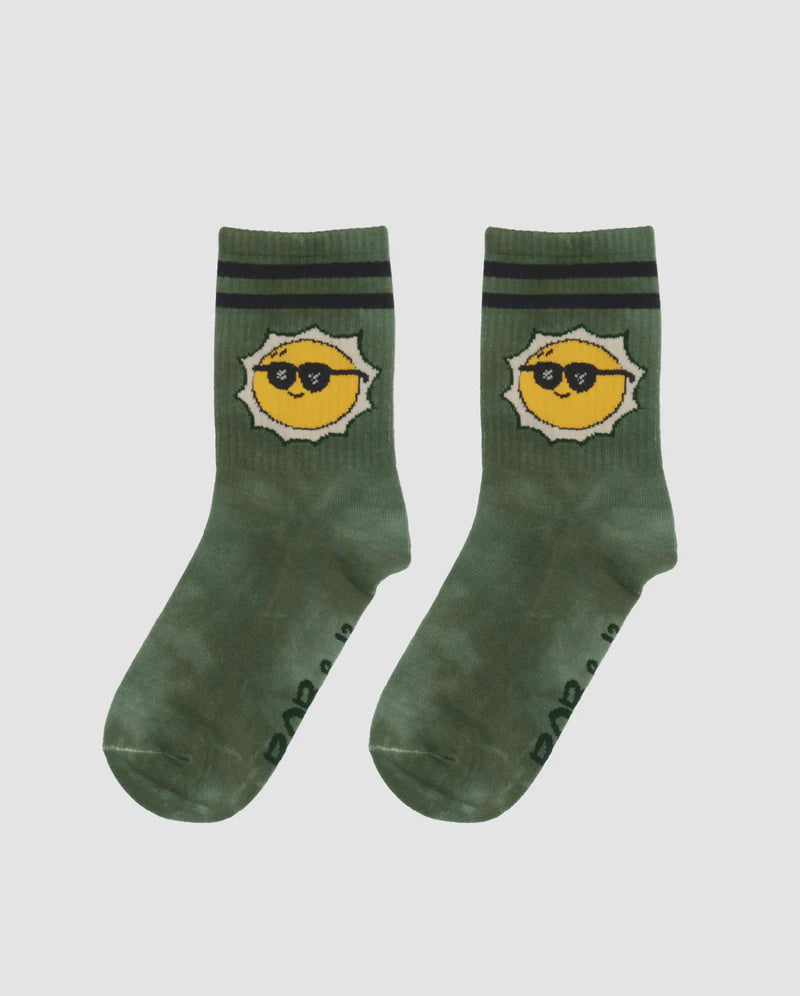 Band Of Boys - The Collectibles Skate Socks Green Tie-Dye
