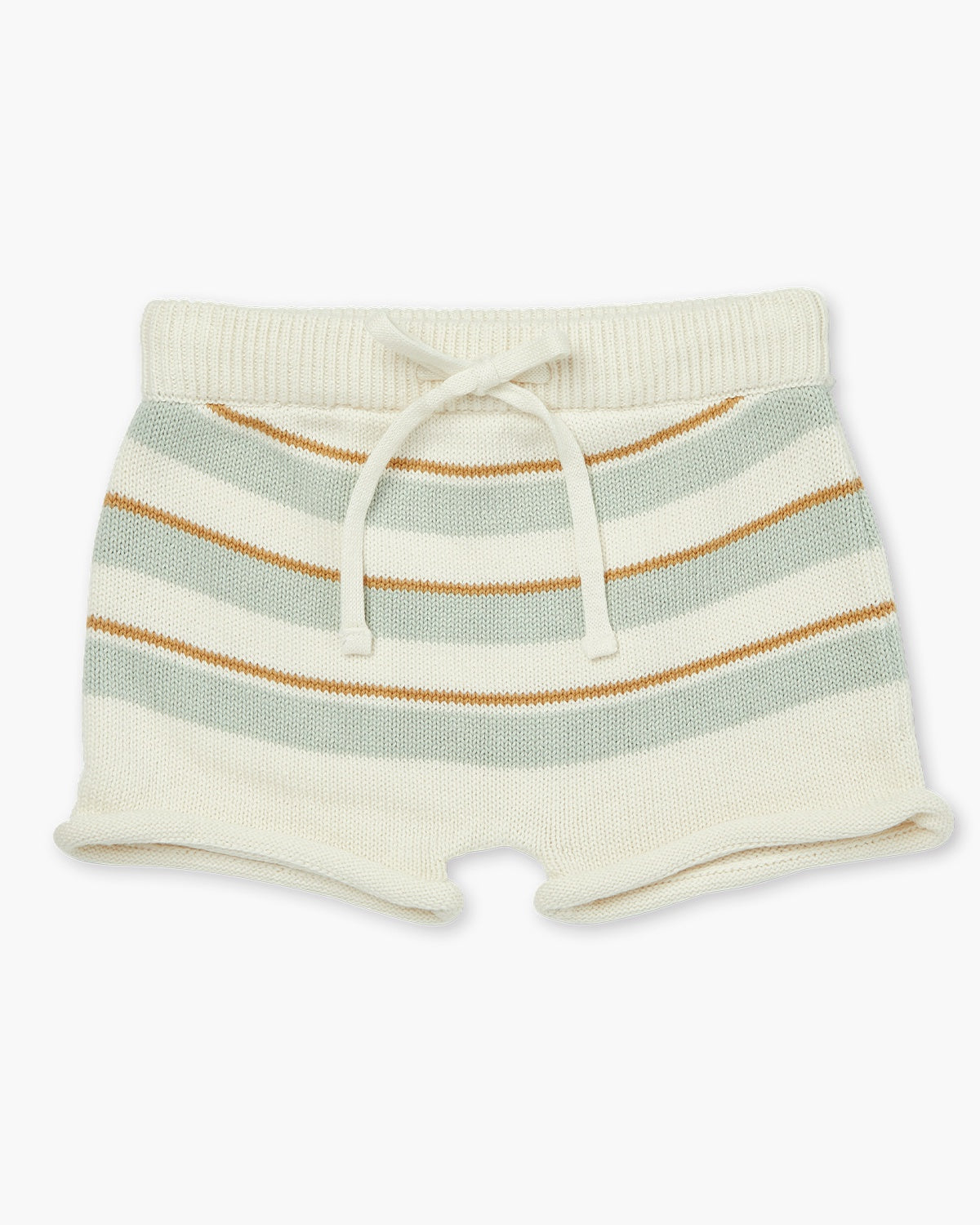 Walnut Baby - Jack Knit Shorts - Sage Stripe