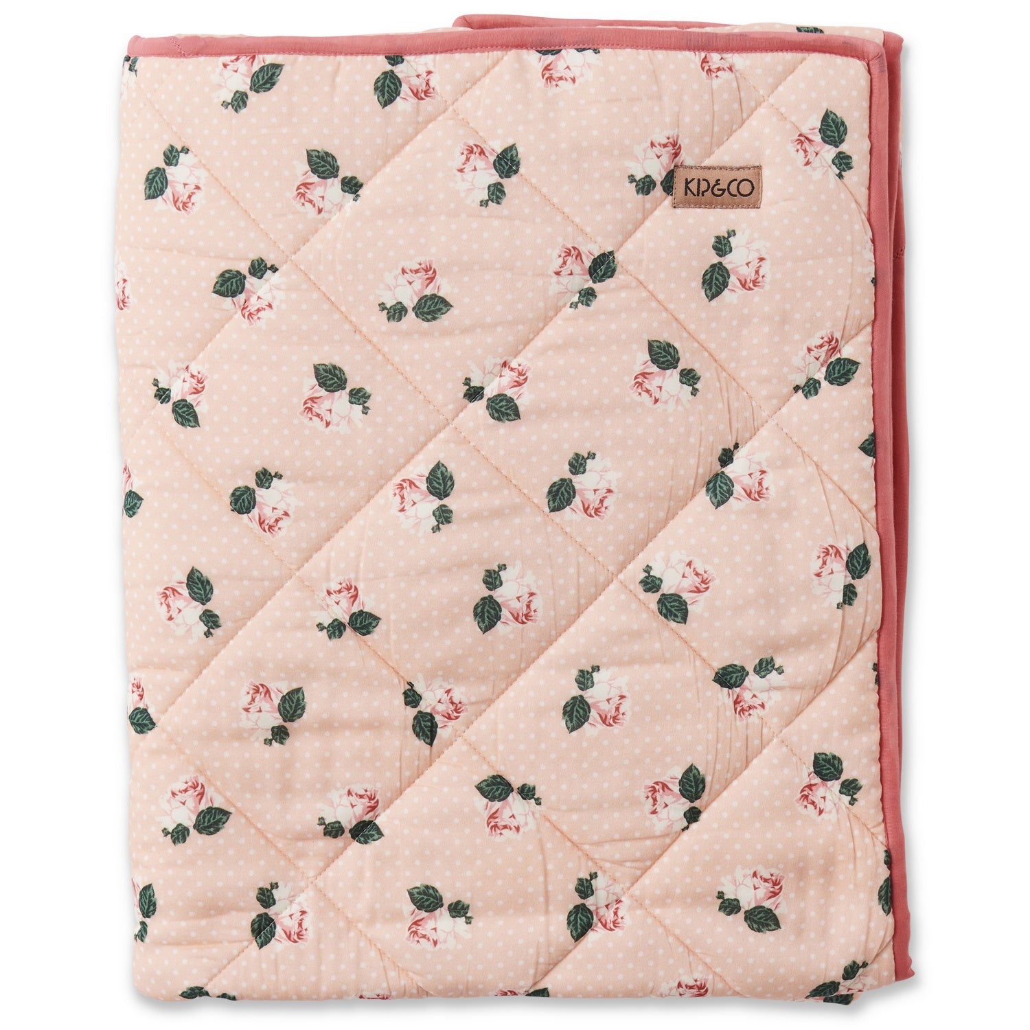 Kip & Co - Polkadot Rose Quilted Bedspread - Cot