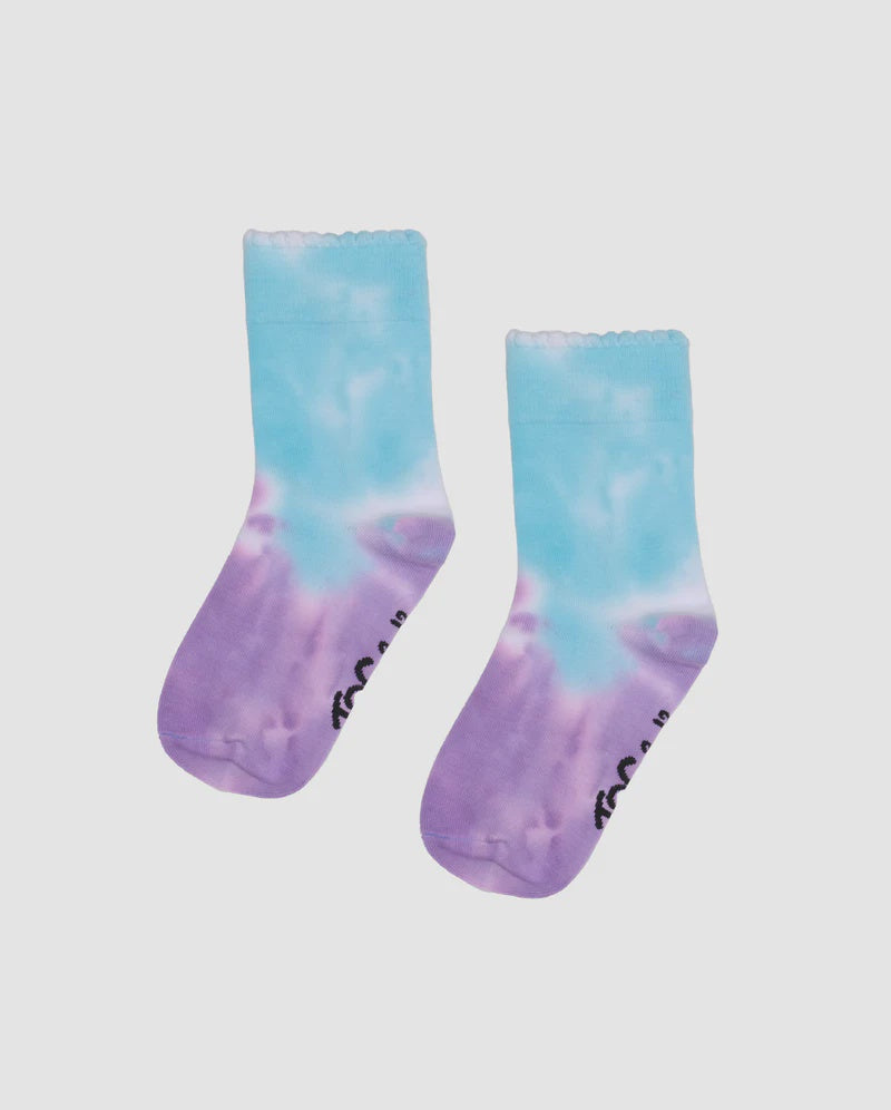 The Girl Club - The Collectibles Scallop Edge Socks - Lavender Tie Dye