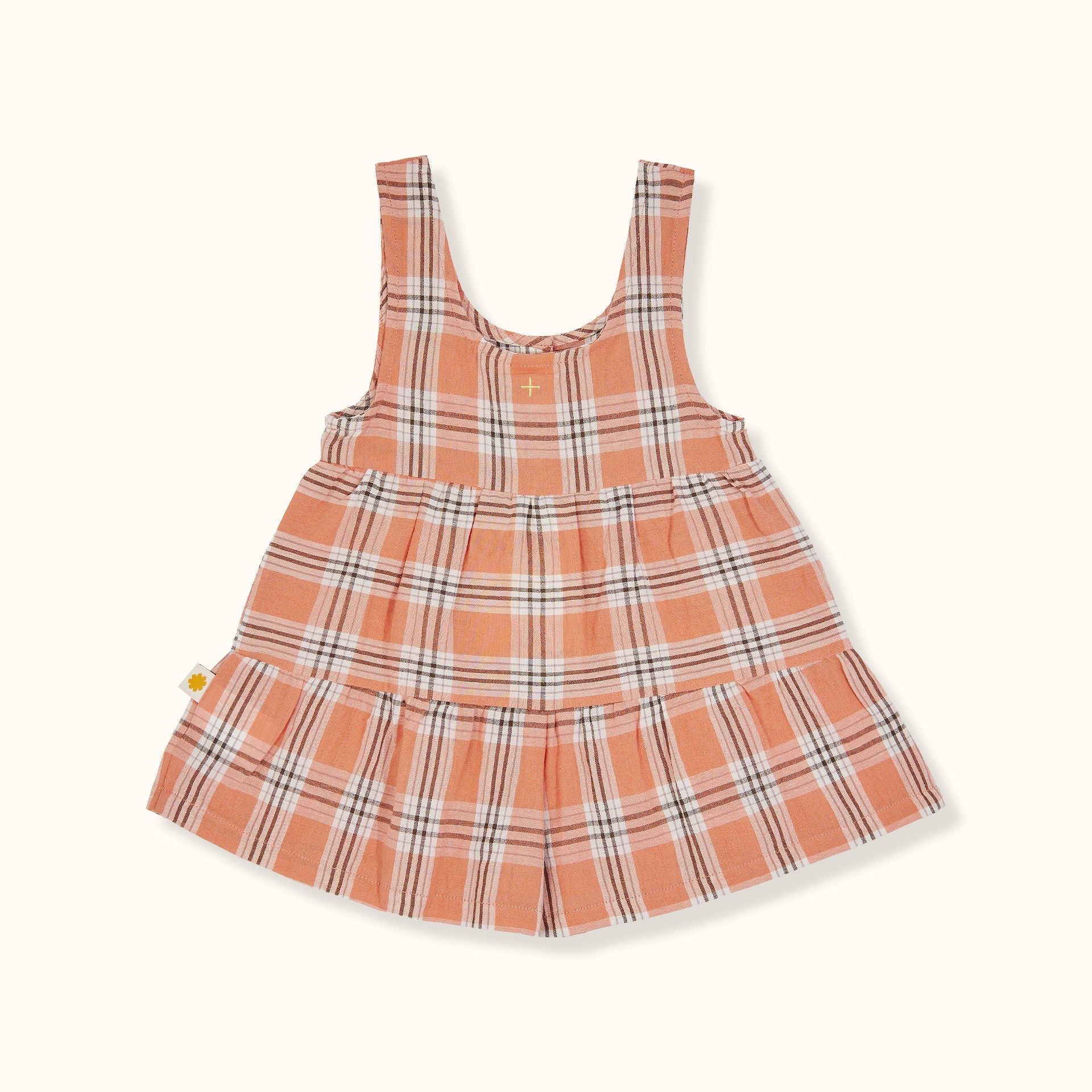Goldie 7 Ace - LAYLA SHORTALLS - APRICOT GINGHAM