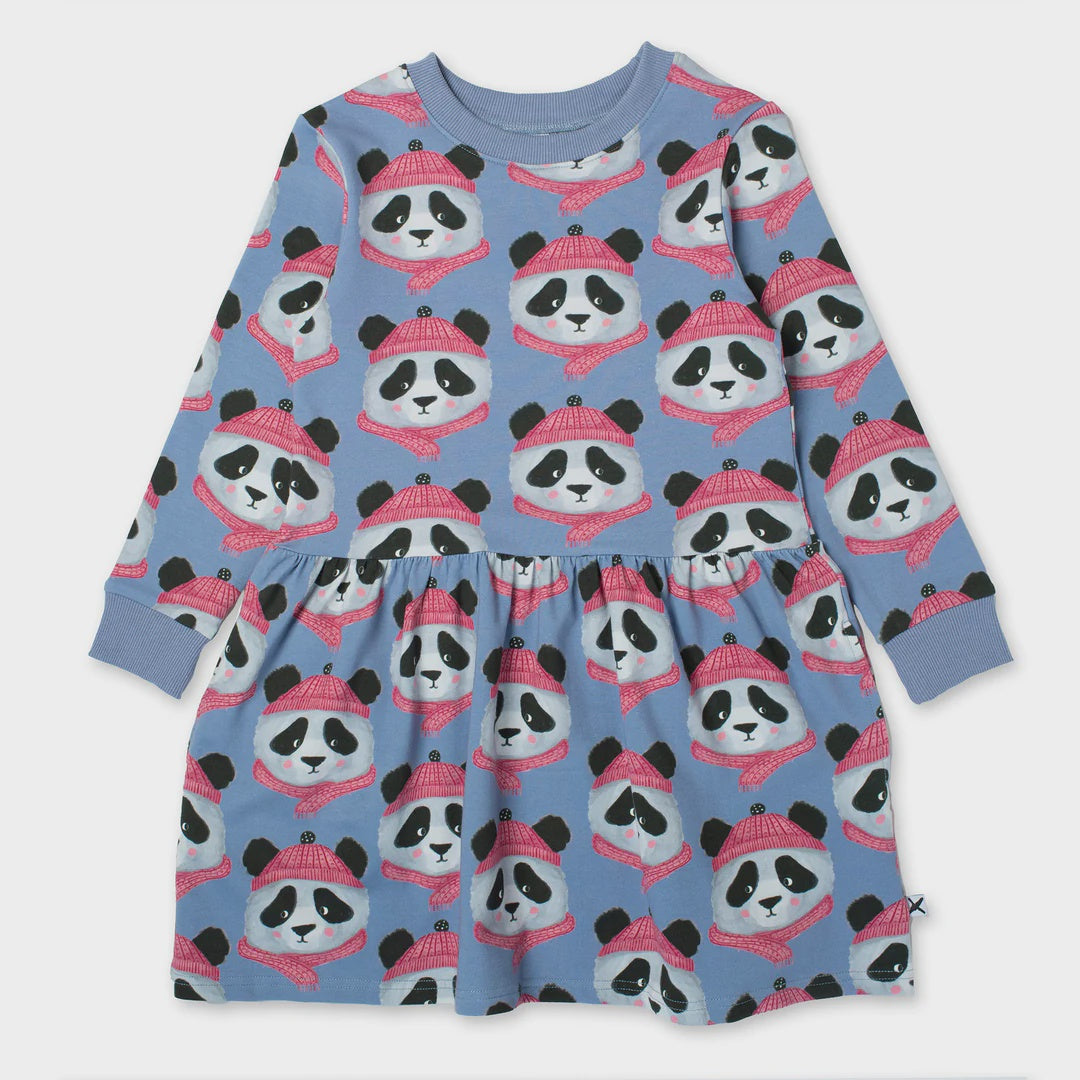 Minti - Warm Pandas Dress - Light Blue
