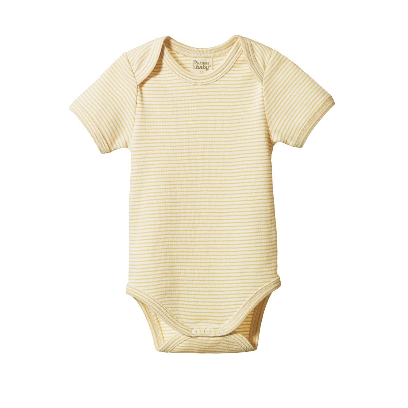 Nature Baby - Short Sleeve Bodysuit - Sand Pinstripe