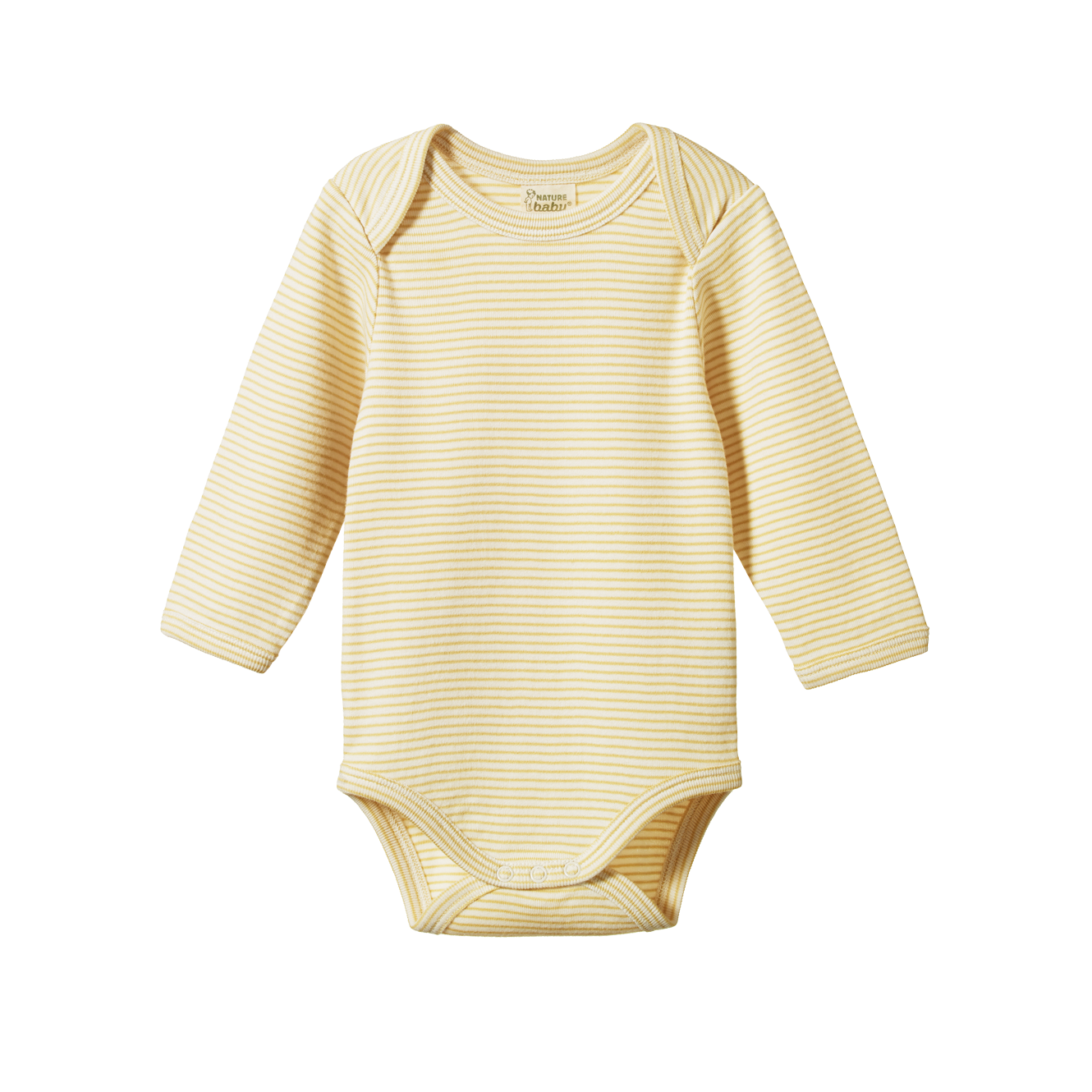 Nature Baby - Long Sleeve Bodysuit - Sand Pinstripe