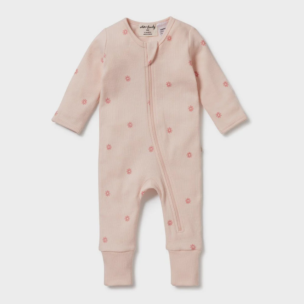 Wilson & Frenchy - Petit Soleil Organic Zipsuit with Feet