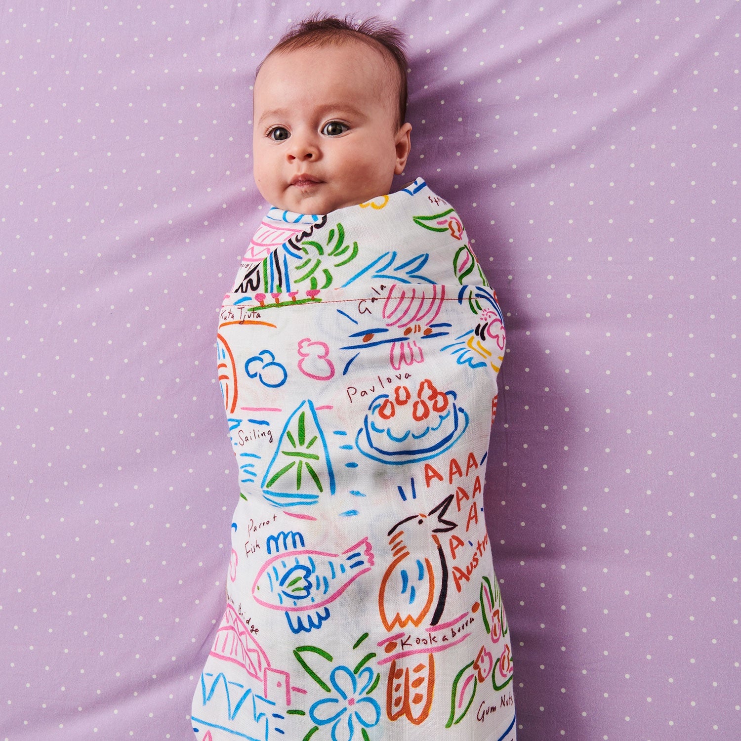 Kip & Co + Ken Done - Animals and Icons Bamboo Swaddle