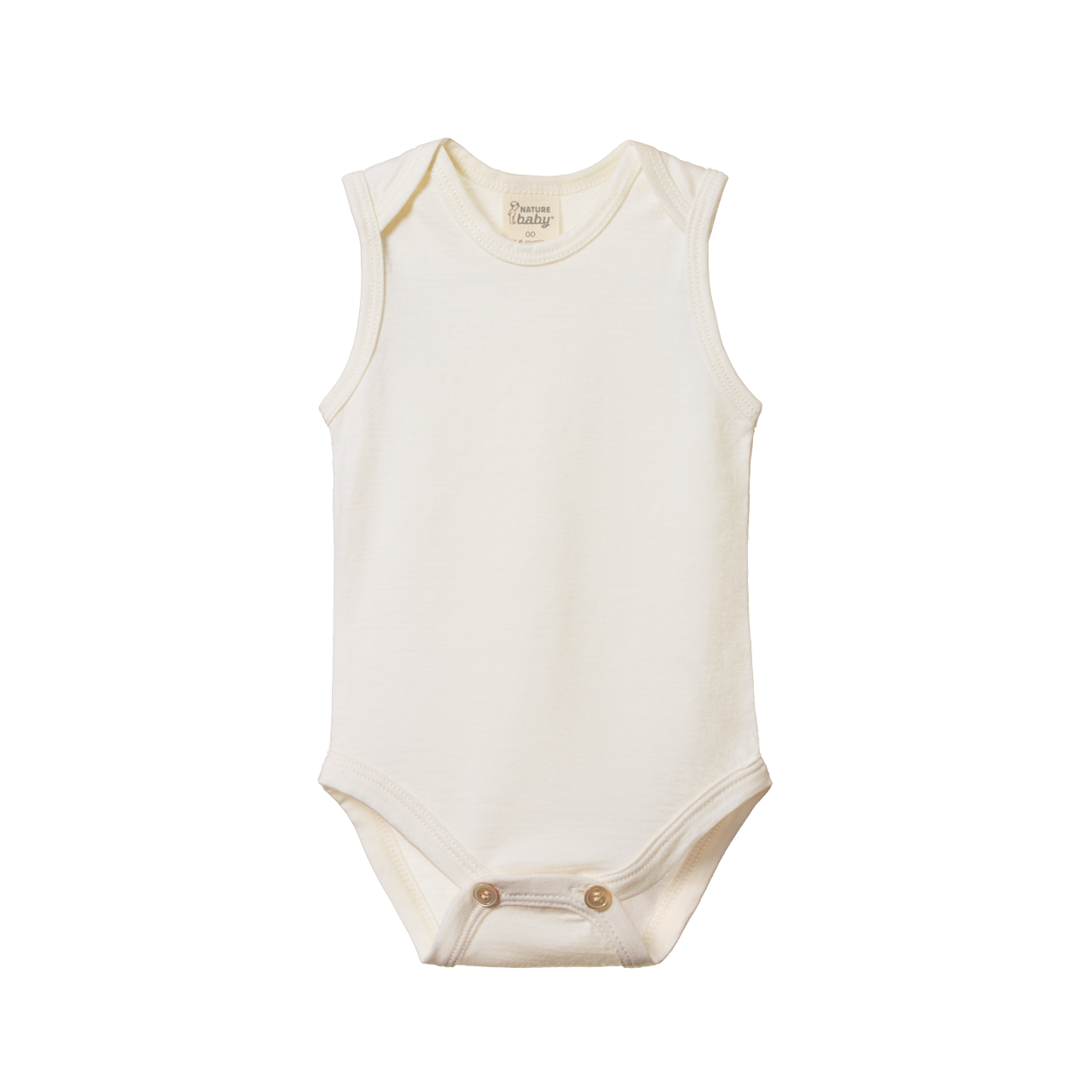 Nature Baby - Merino Singlet Bodysuit - Natural