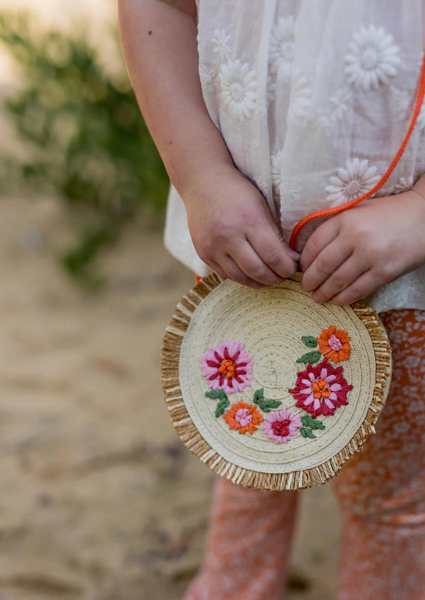 Acorn - Dahlia Straw Bag