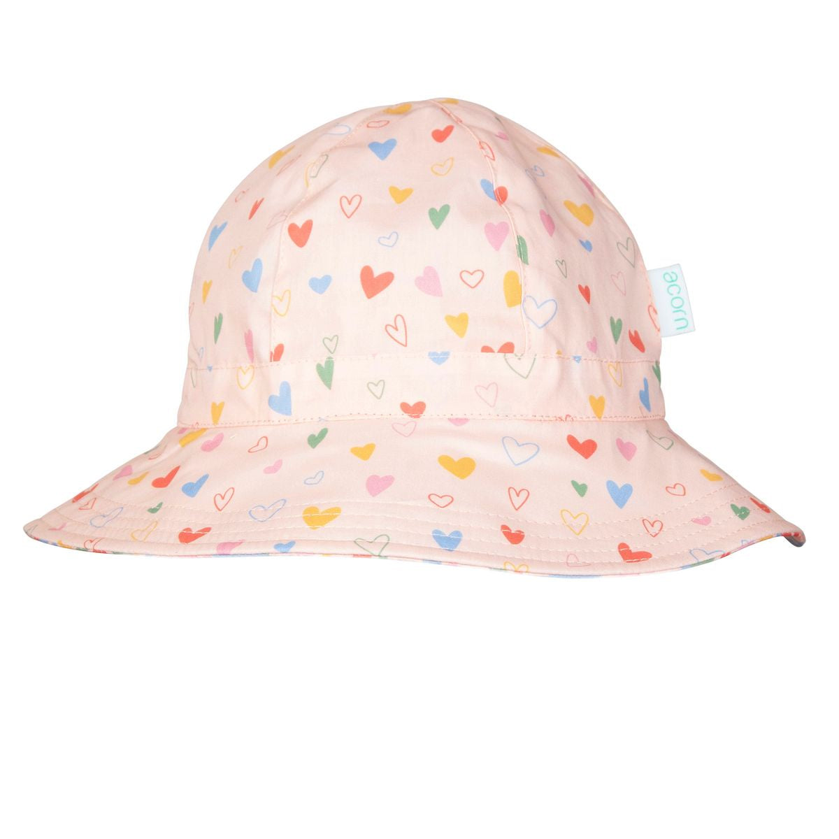 Acorn - Floating Hearts Reversible Wide Brim Sunhat
